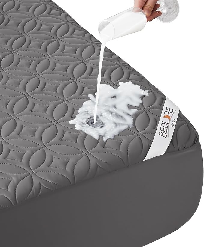 Queen Waterproof Mattress Protector Deep Pocket 6-18 Soft Breathable Gray