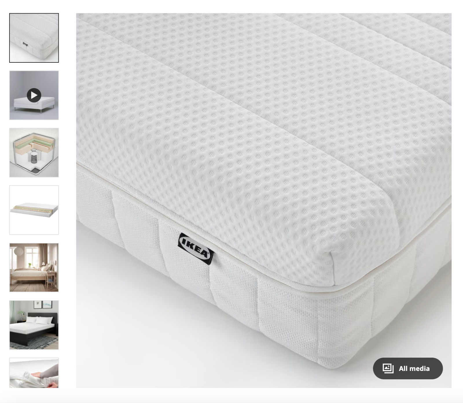 IKEA TWIN XL Hybrid Mattress: ÅNNELAND (medium-firm)