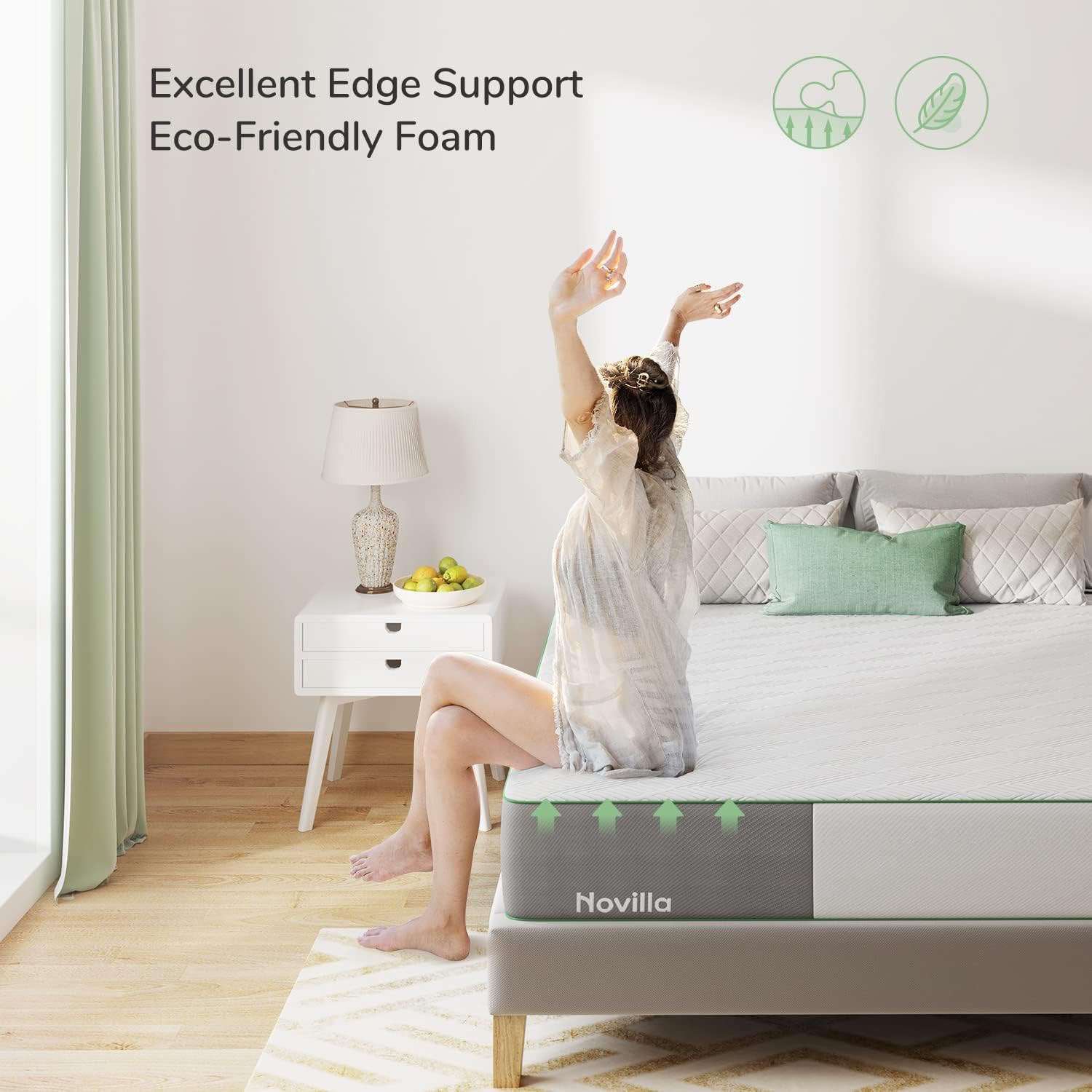Queen Mattress, 10 Inch Gel Memory Foam Mattress Queen Size for Cool Night Sleep