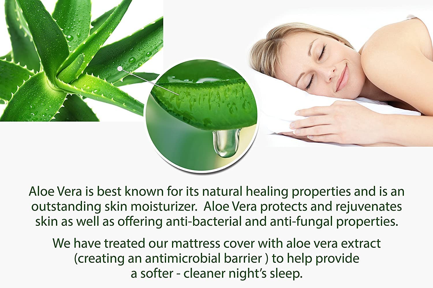 ALOE Infused Memory Foam Mattress in a Box, Roll-Compressed, 3-Layer Extra Fi…