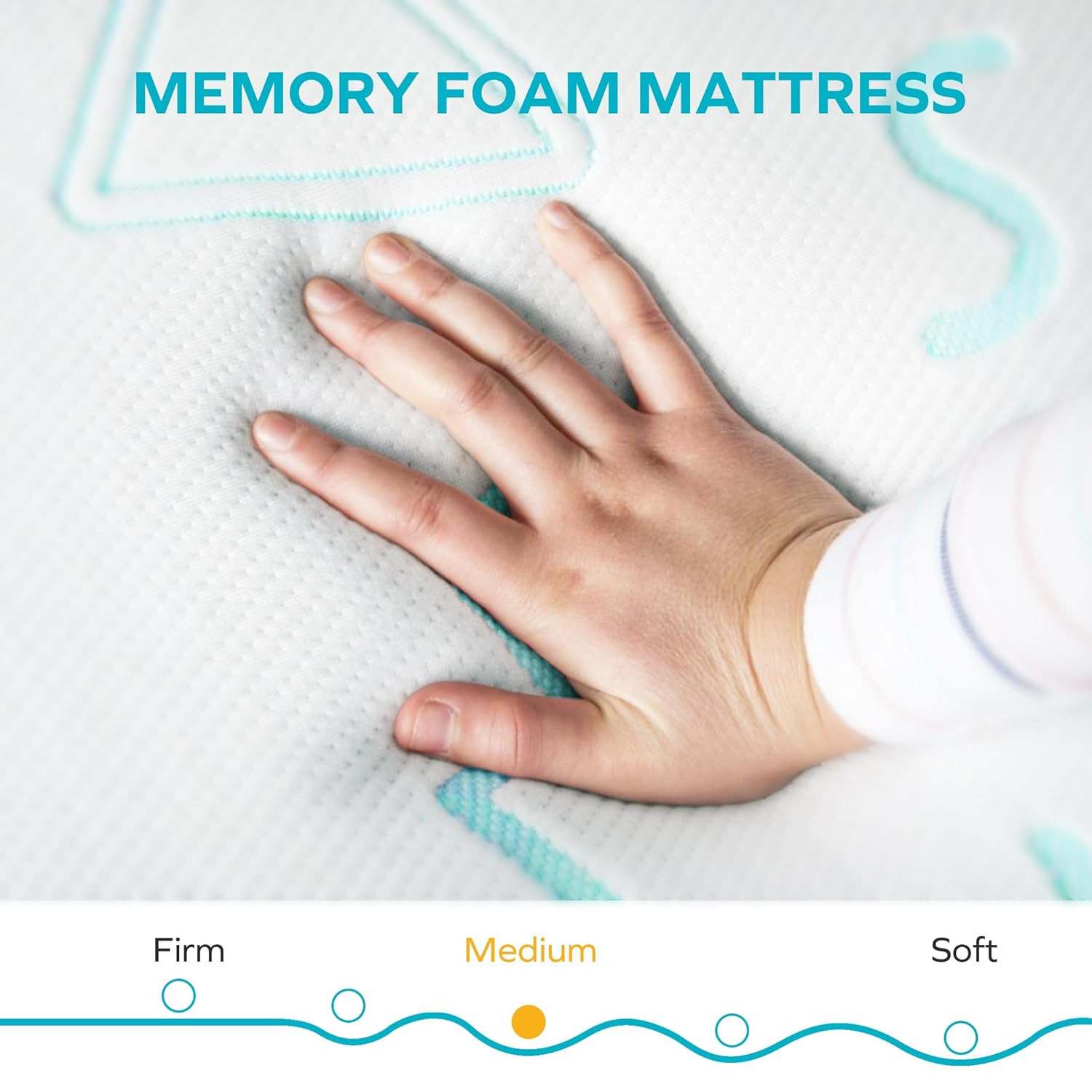 JAMA 6 Inch Kids Twin Size Mattress, Memory Foam Medium Firm, Made in the USA of