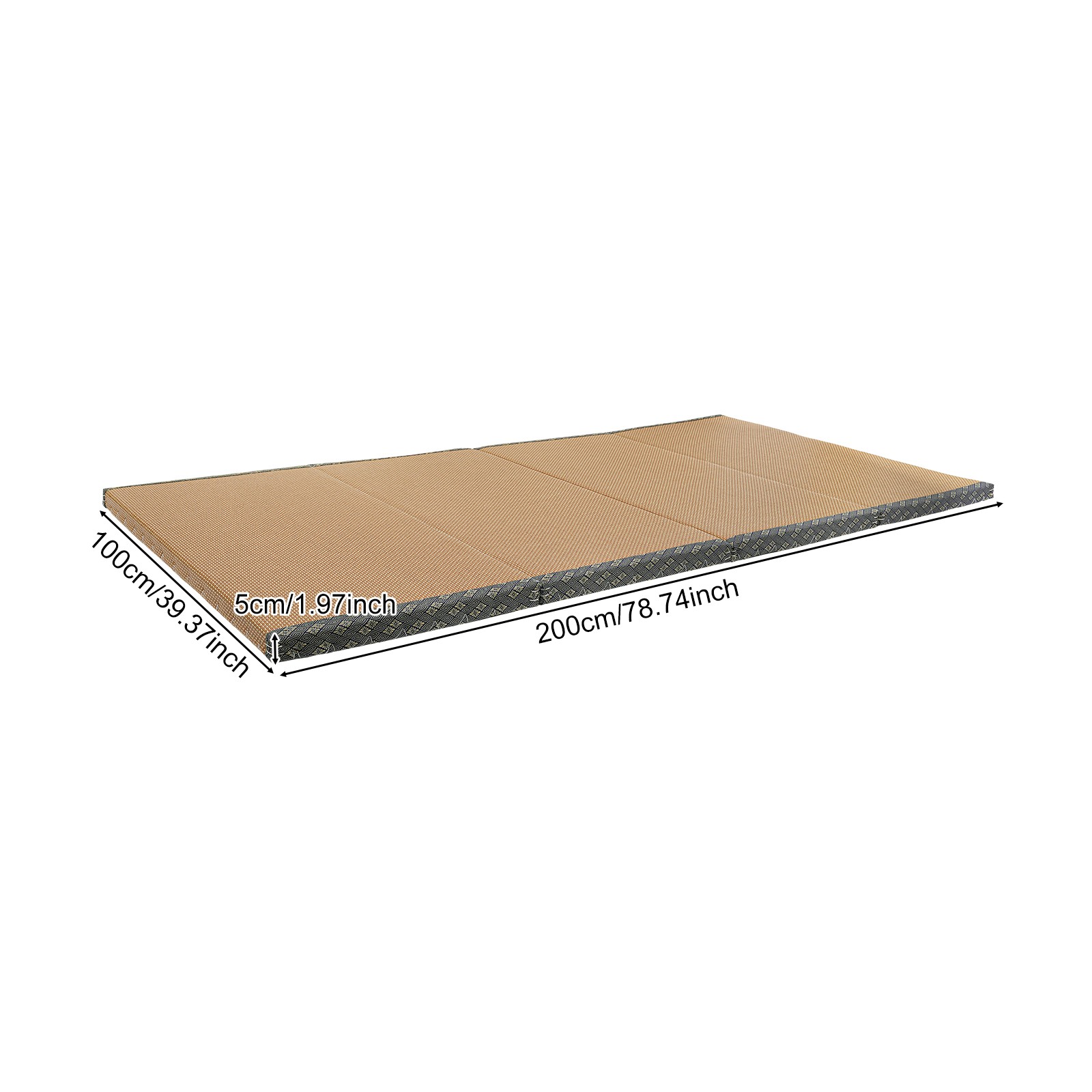 Japanese Tatami Mat Foldable 100x200x5cm Floor Mattress Meditation Mat New