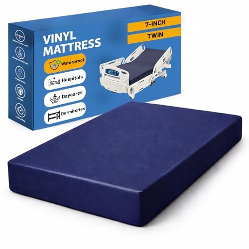 , 7-Inch Medium Firm Water Resistance Nylon Vinyl Foam Mattress, Noiseless,