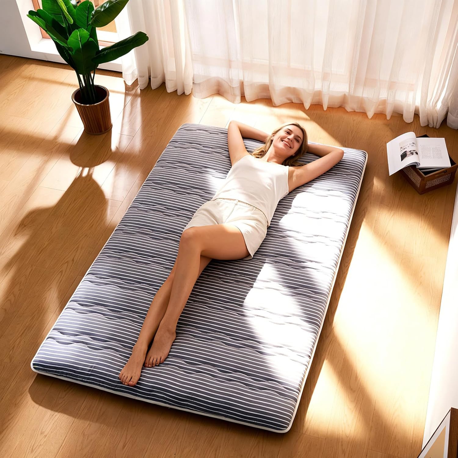 Premium Foam Japanese Floor Mattress Futon Mattress,100% High Density