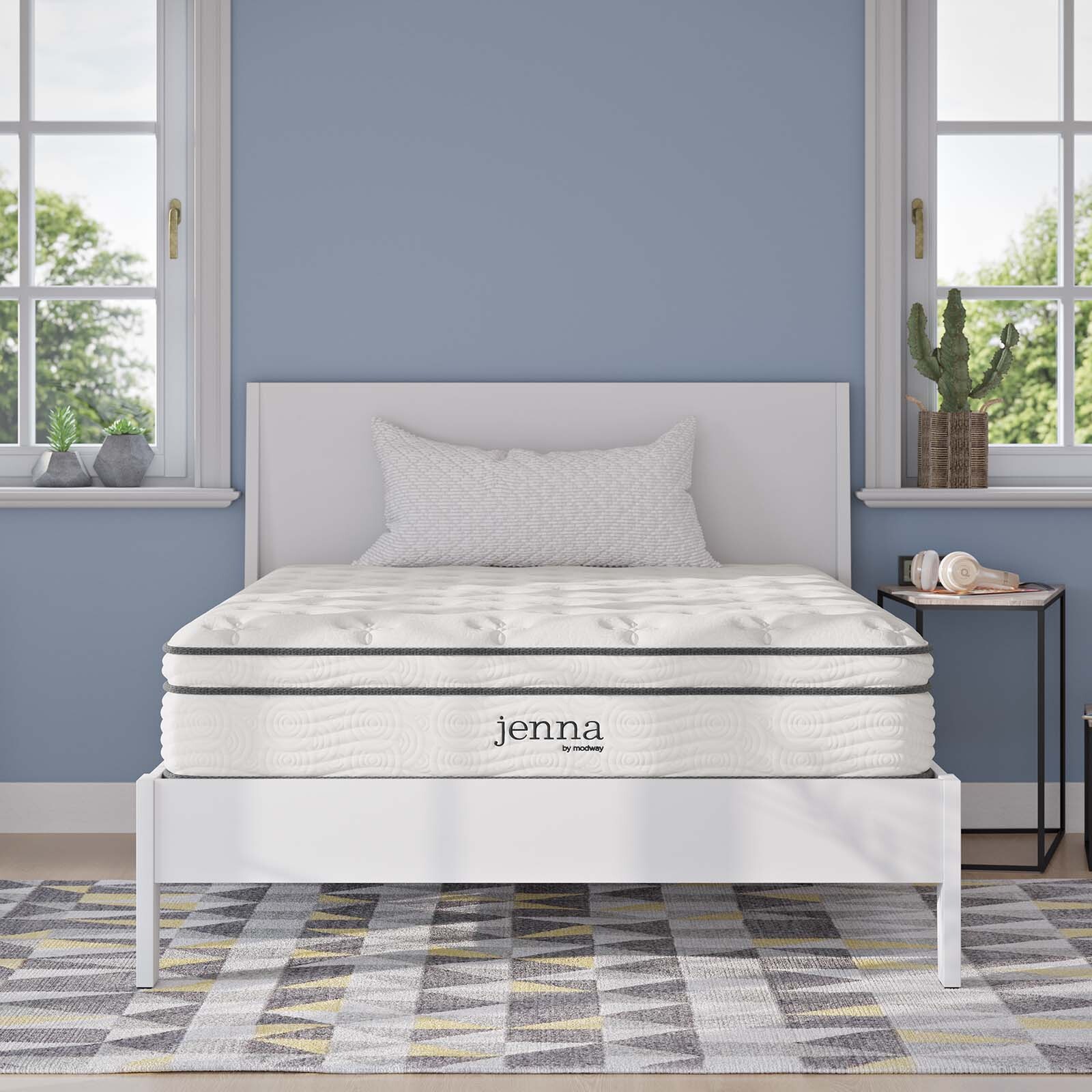 Modway Jenna 10″ Innerspring and Memory Foam Full Mattress