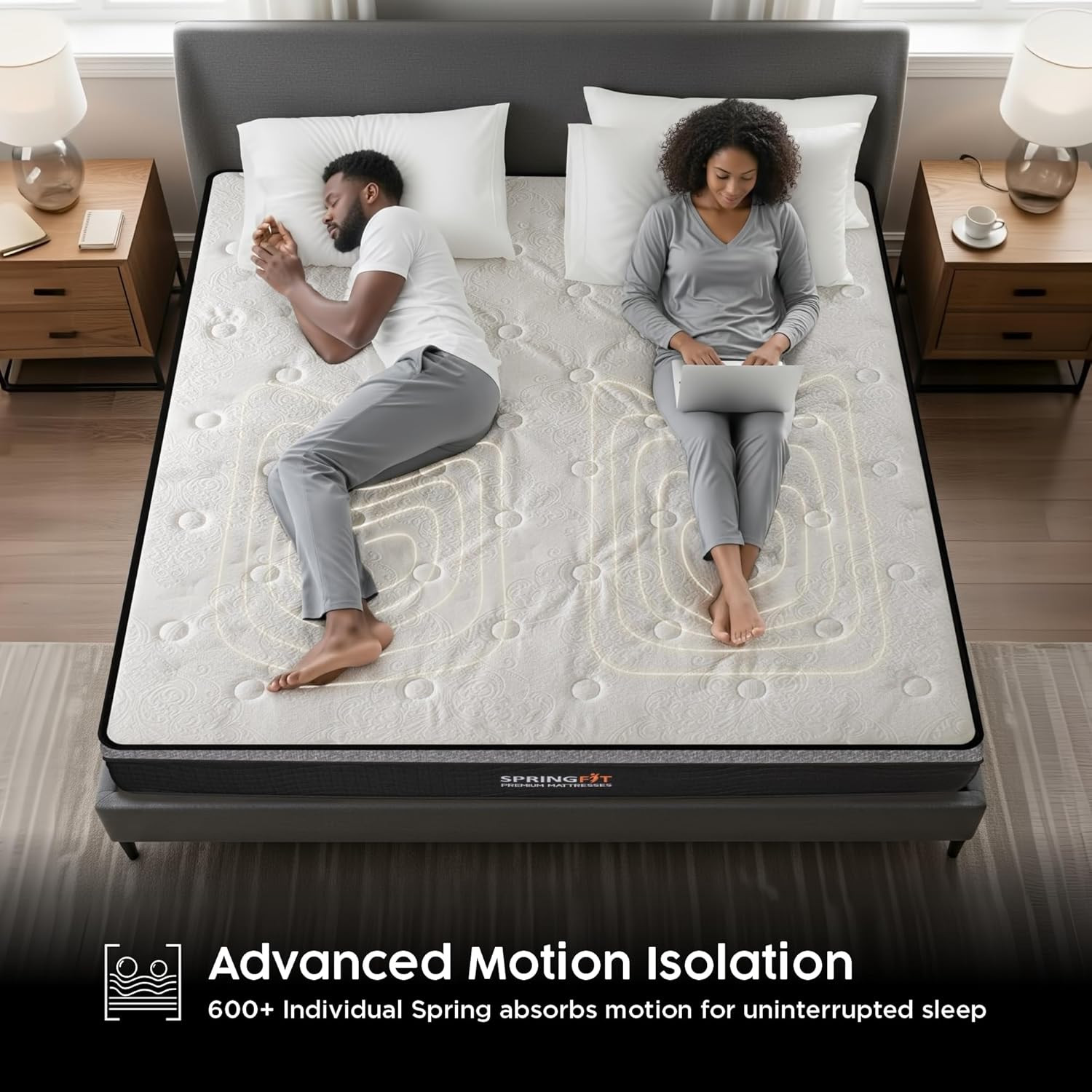Medium Firm Queen Comfort Hybrid Pocket Spring Mattress – Certipur-Us Approved