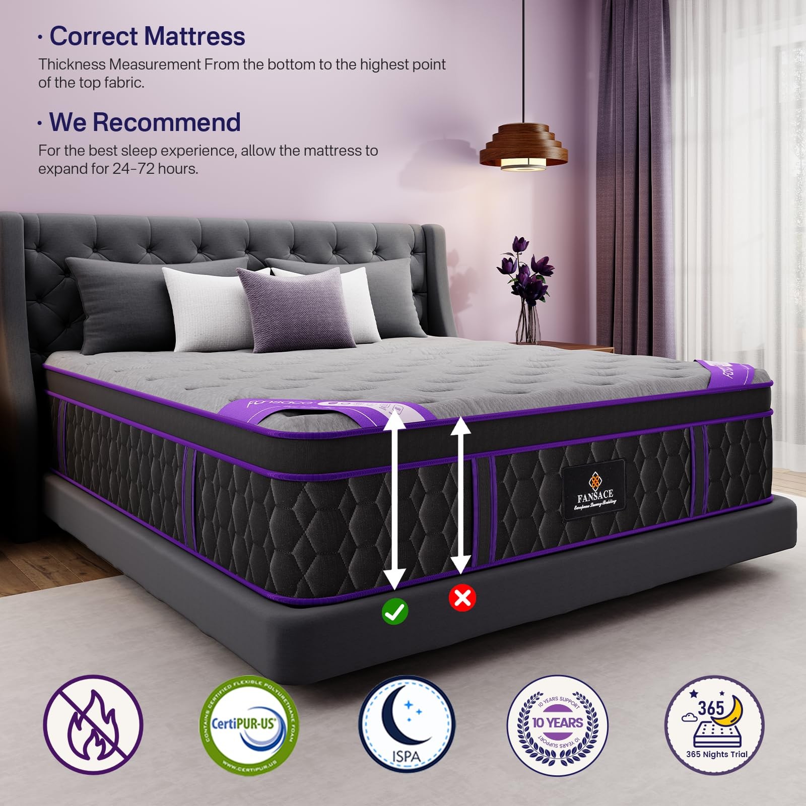Queen Size Mattress, 14 Inch Deluxe Hybrid Queen Mattress in a Box, Cooling-G…