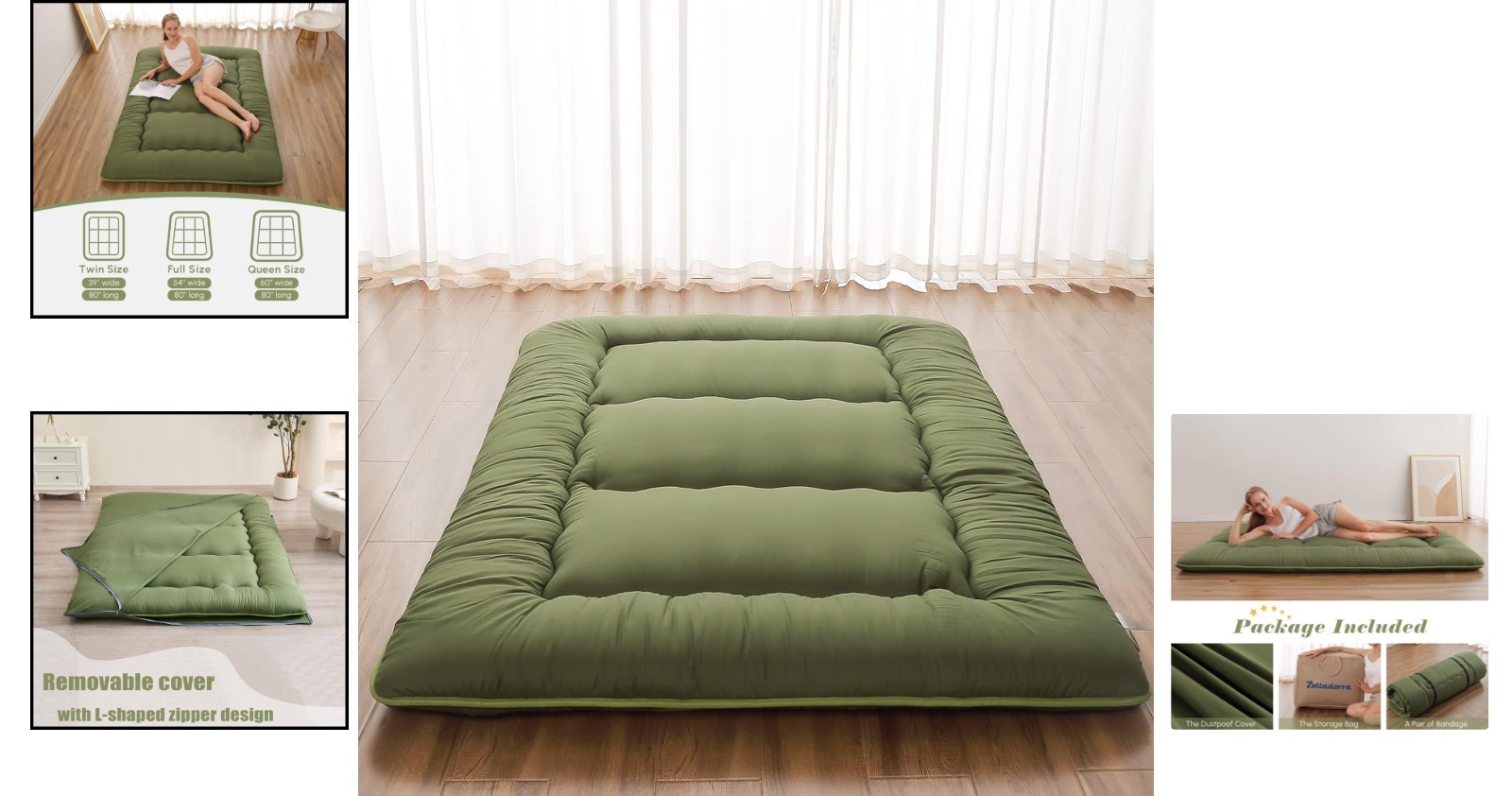 Medium Firm Japanese Floor Mattress for Adults – Twin Size, Easy Storage & Use
