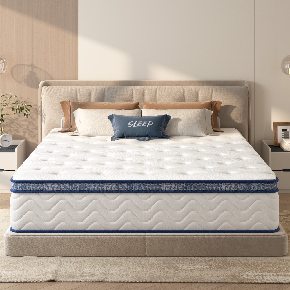 Hybrid Mattress 10″ / 12 » King Queen Mattress,Individually Pocketed Innerspring