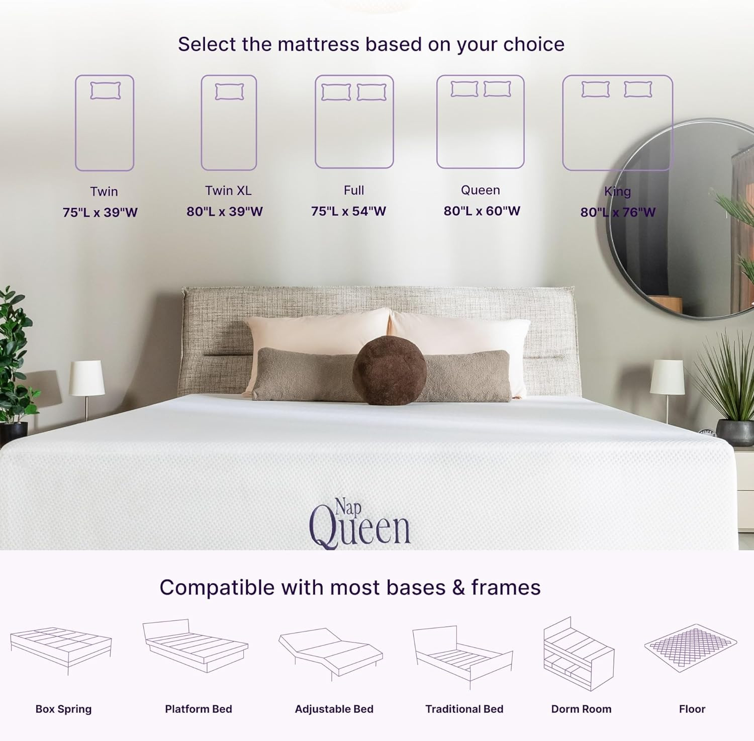 Twin Size Bamboo Charcoal Memory Foam Mattress Bundle – 12″ & 8″ Options