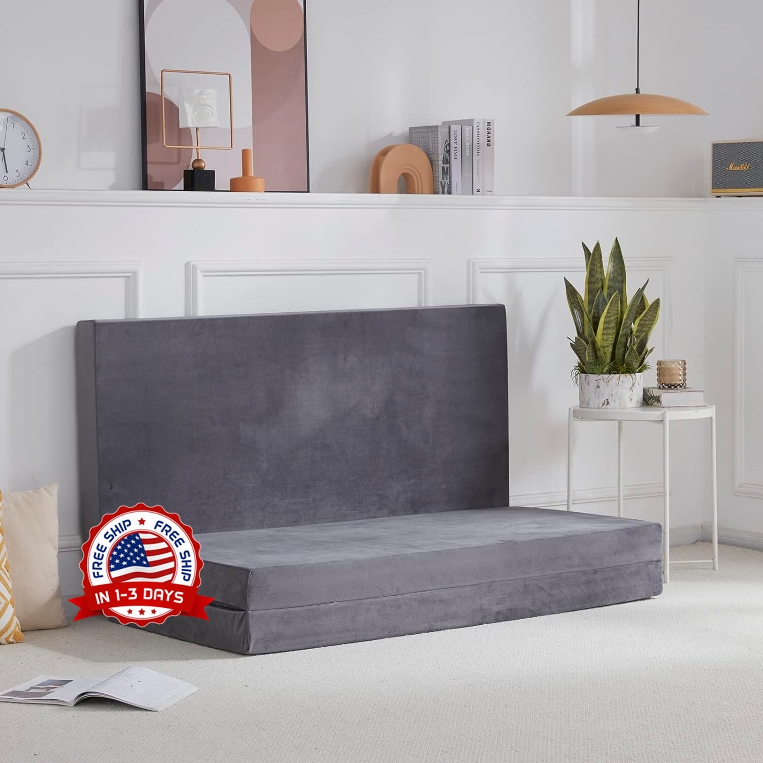 Tri Fold Mattress Floor Foam Mat Single Light weight Sleep Folding Mattresses 4″