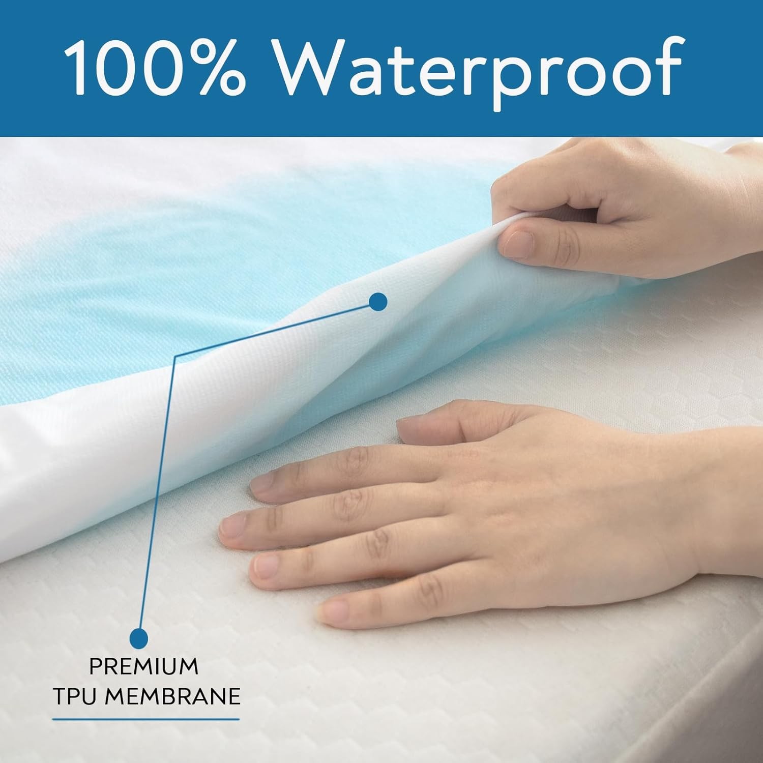 2 Pack Twin Extra Long (XL) Waterproof Mattress Protector, XL, White