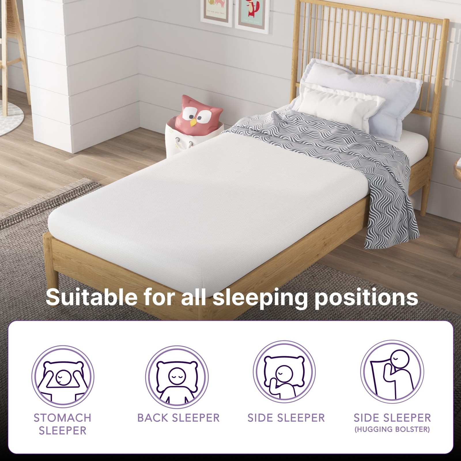 5 Inch Twin Memory Foam Mattress, Medium Feel, CertiPUR-US Certified, Bed in …