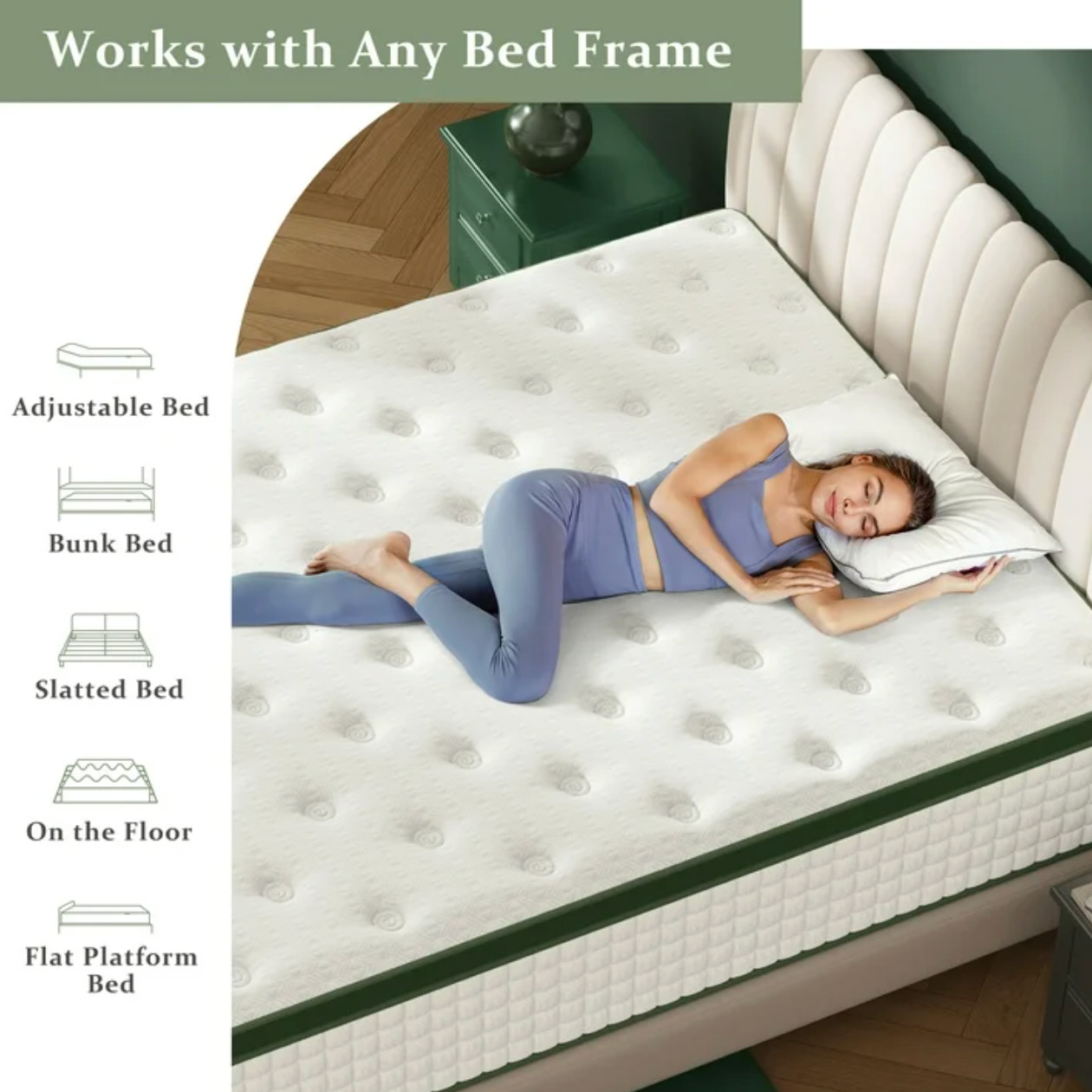12″ Colchones KING Size De Espuma 12 Pulgadas Gel Memory Foam Firm Mattress