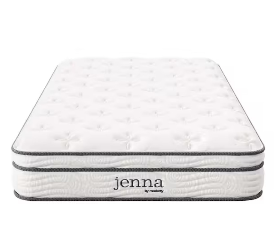 Twin Mattress Jenna 8in. Medium Innerspring Pillow Top
