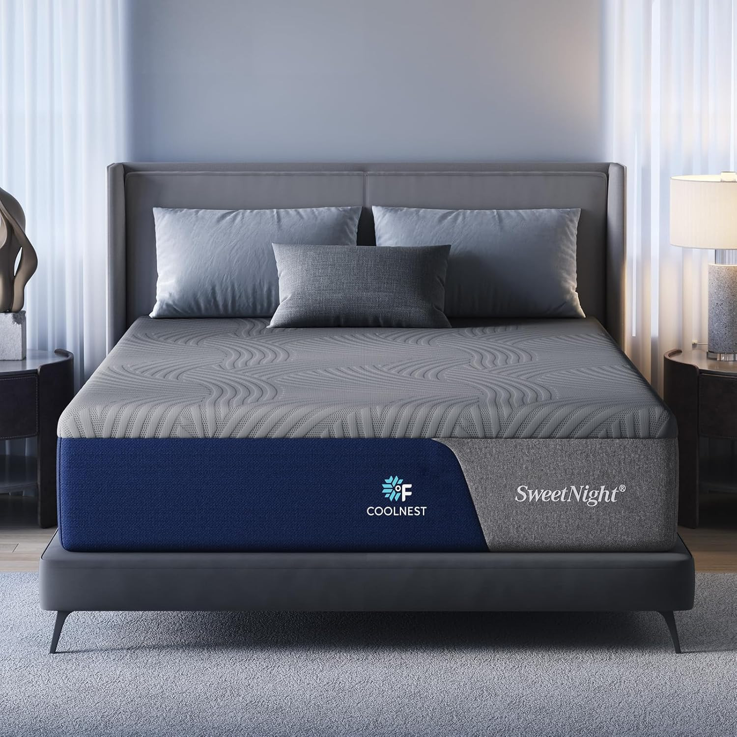 Coolnest 14 Inch King Size Mattress, Cooling King Memory Foam Mattress for Cool