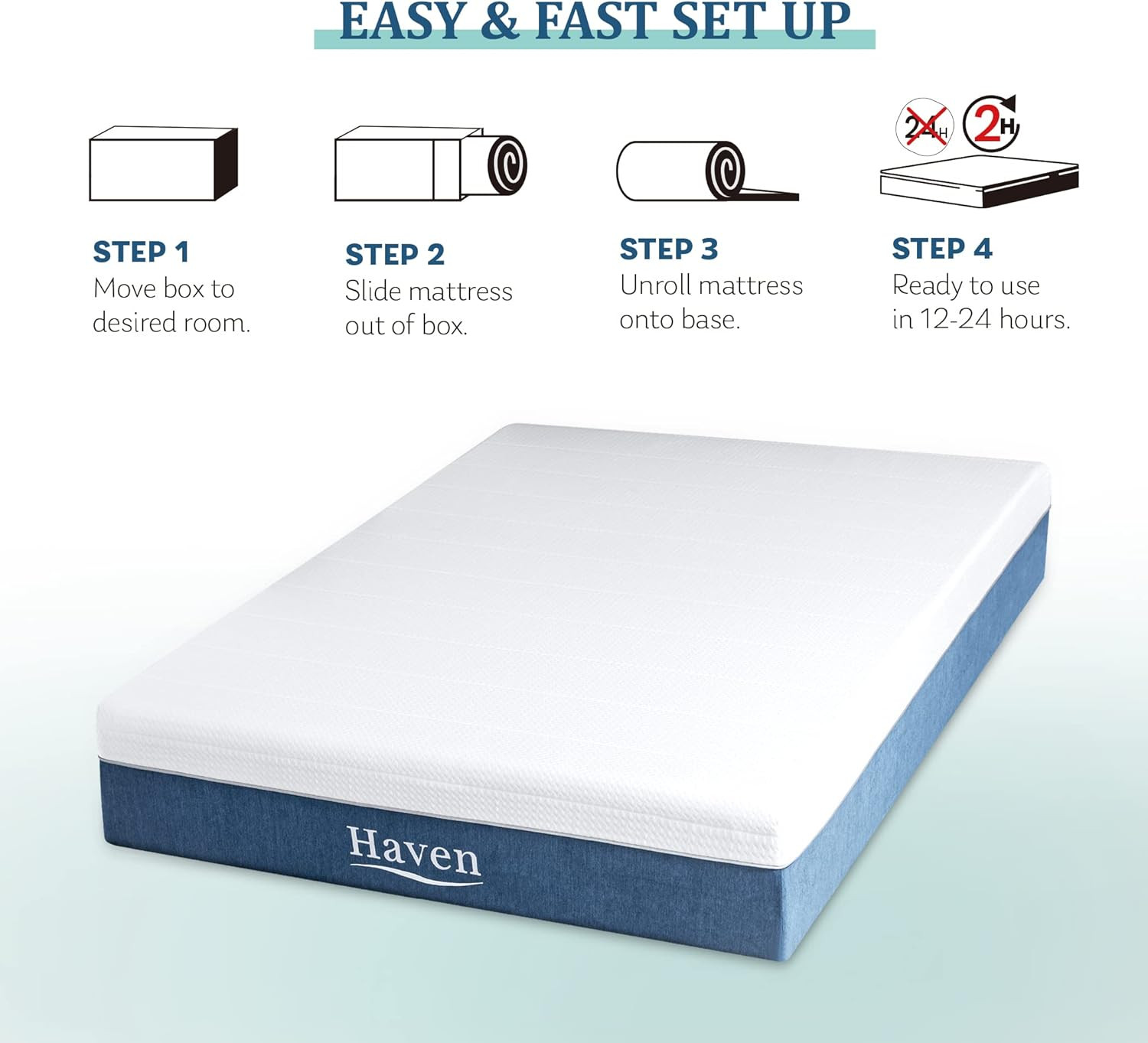 12″ Cooling Gel Memory Foam Mattress – Medium Firm, CertiPUR-US Certified