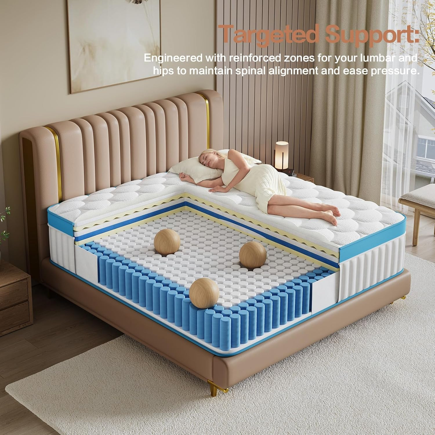 14″ Queen Memory Foam Mattress – Pressure Relief & Cool Sleep, CertiPUR-US