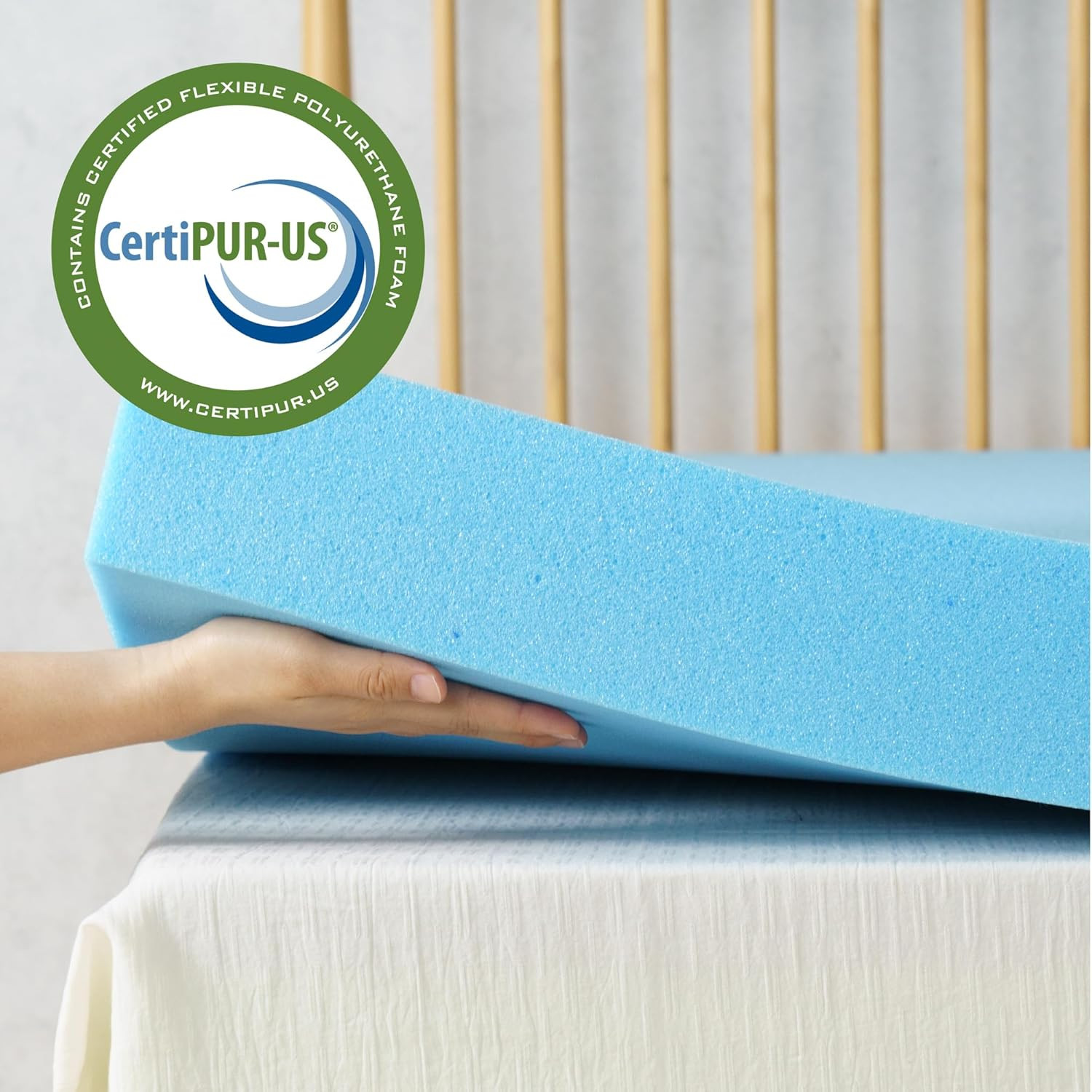 3 Inch Green Tea Cooling Gel Memory Foam Mattress Topper, Smaller, More Convenie