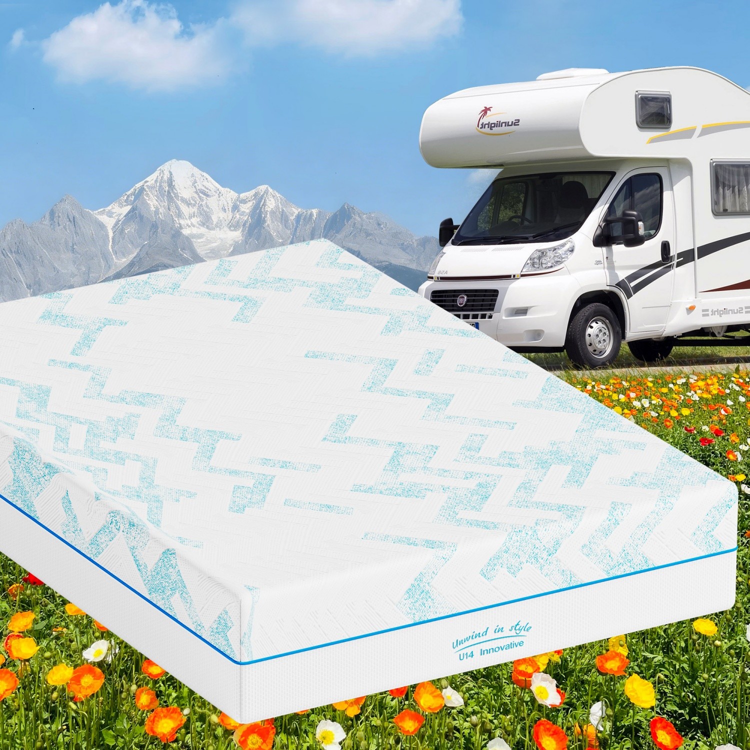 10″ RV Queen/King Mattress Memory Foam Latex Cooling Gel Medium Firm CertiPUR-US