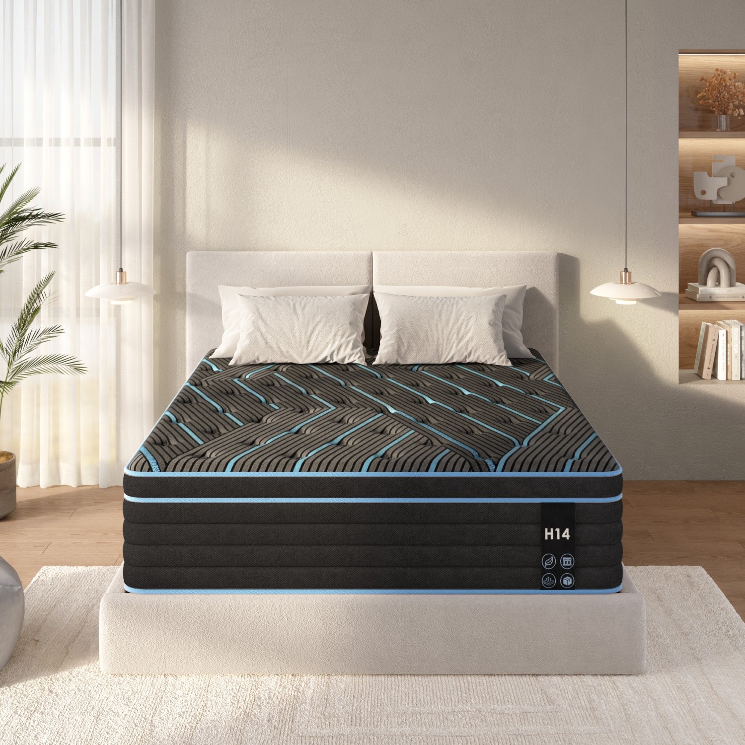 Queen/King 10″ Hybrid Mattress Memory Foam Pocket Springs CertiPUR-US Certified