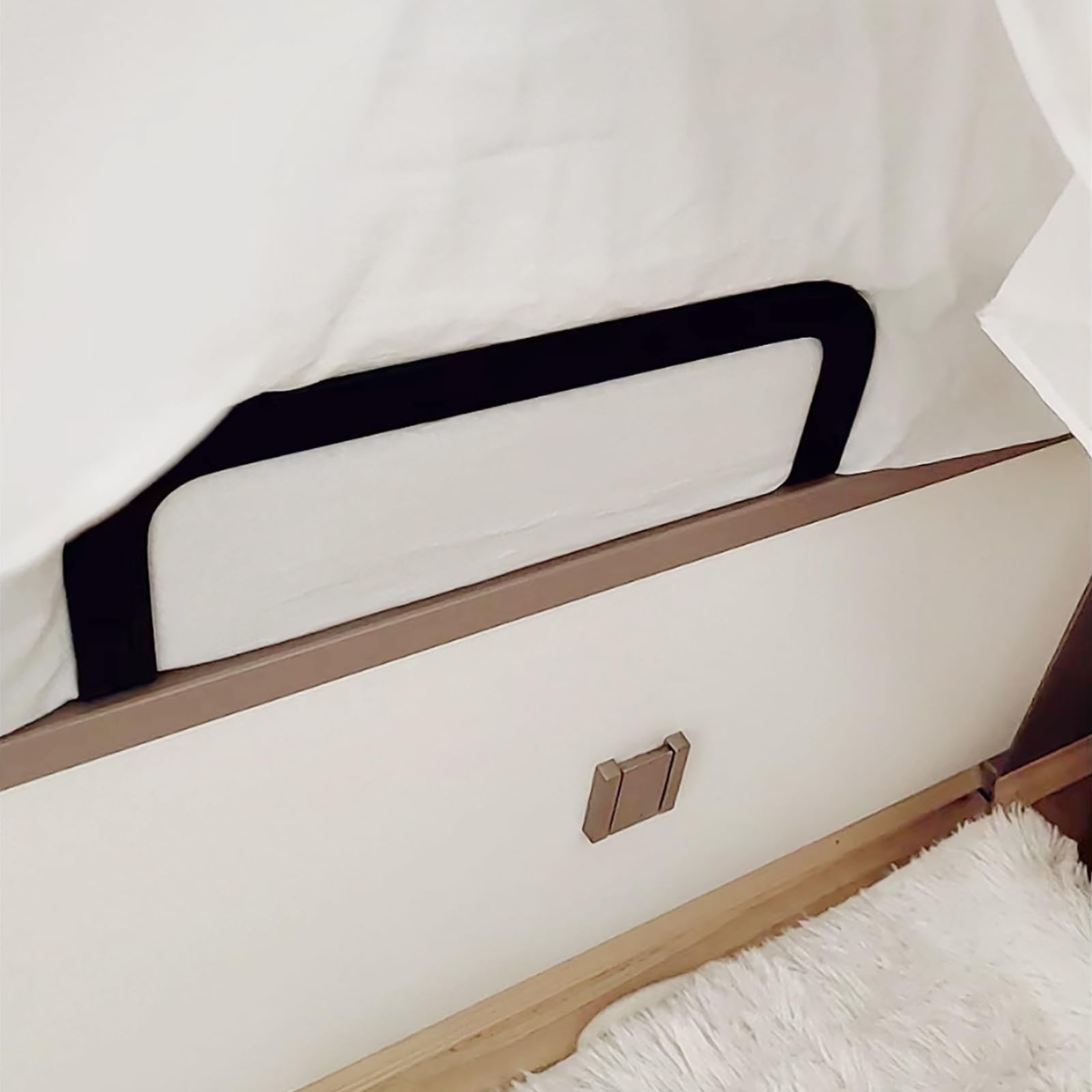Mattress Retainer Bar Bracket Holder 4Pcs – Keeps Mattress from Sliding on Pl…