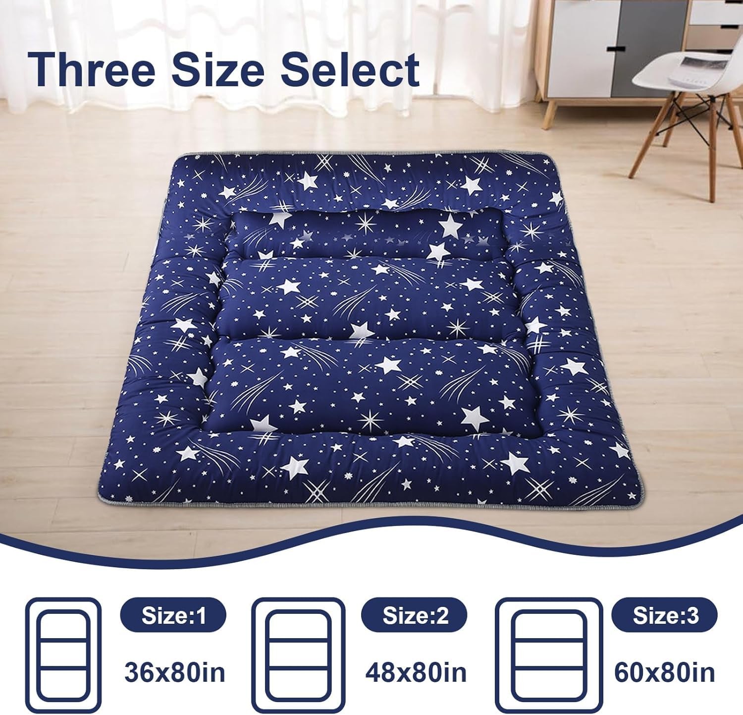 Japanese Floor Mattress,Thicken Japanese Floor Sleeping Pad Foldable,Roll Up …