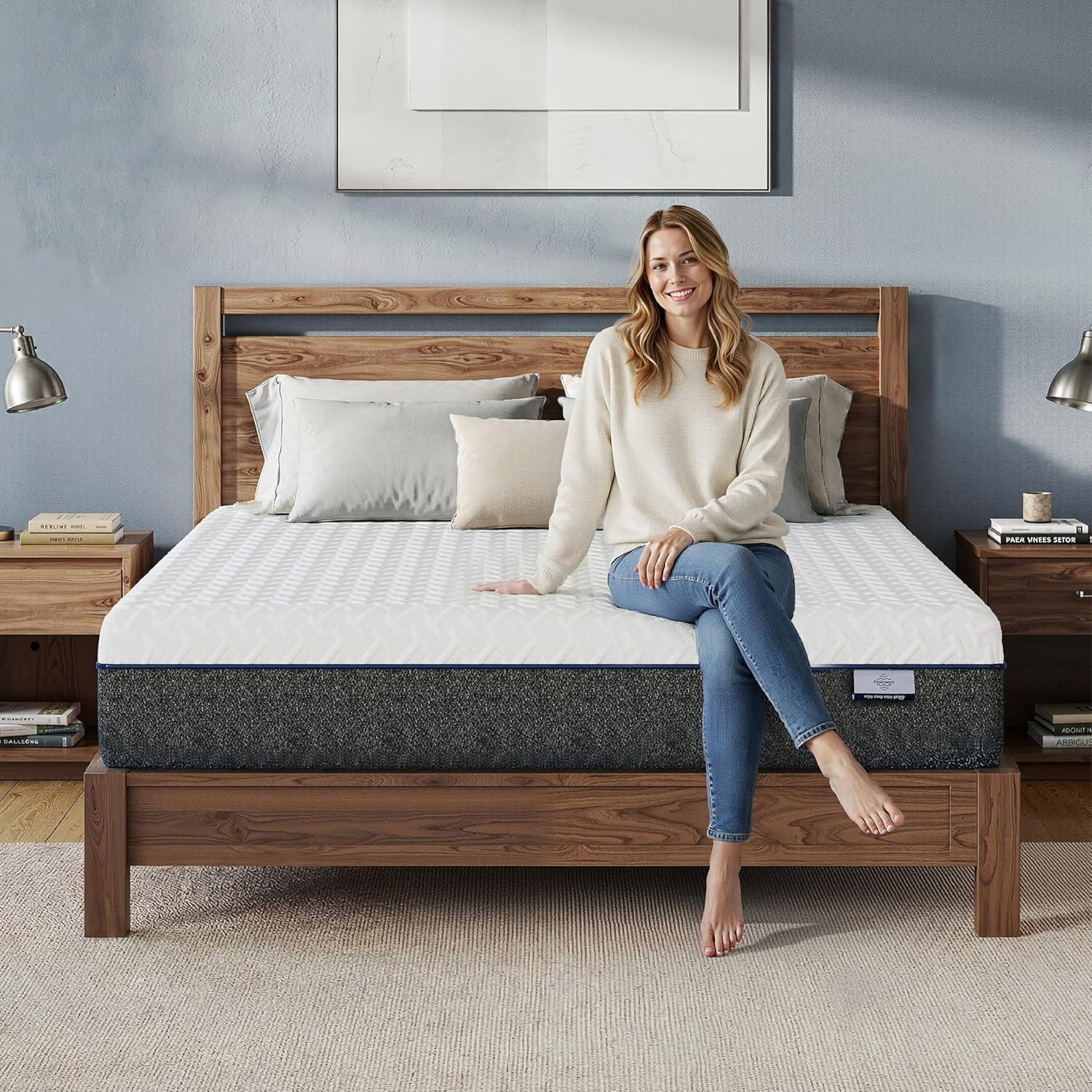 12″ Firm King Size Mattress with Green Tea Gel Memory Foam & Edge Support