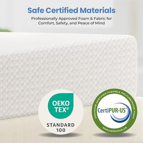 8″ Twin Mattress – 3 Layer Cooling Gel Memory Foam, Medium Firm, CertiPUR-US, Fr