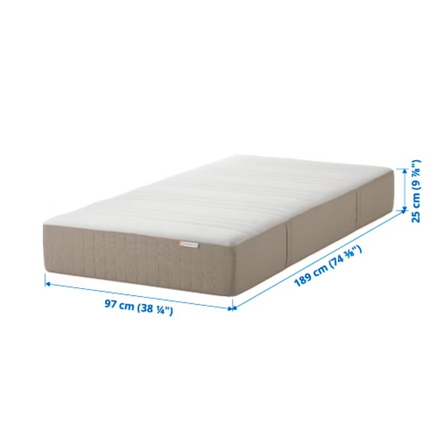 Haugesund Spring mattress, medium firm/dark beige, Twin