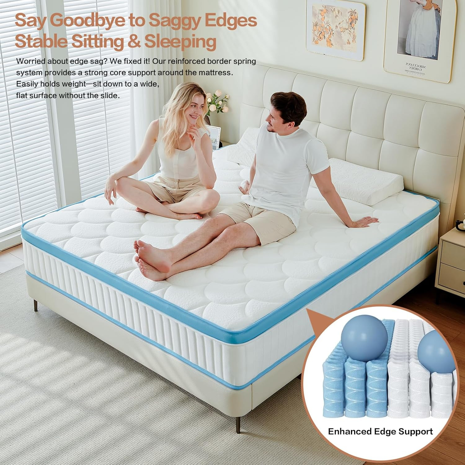 14″ Queen Memory Foam Mattress – Pressure Relief & Cool Sleep, CertiPUR-US