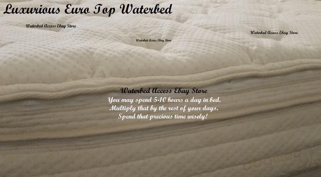 King Softsided Waterbed with Euro Top Water Mattress, Dual Heaters & Bladders
