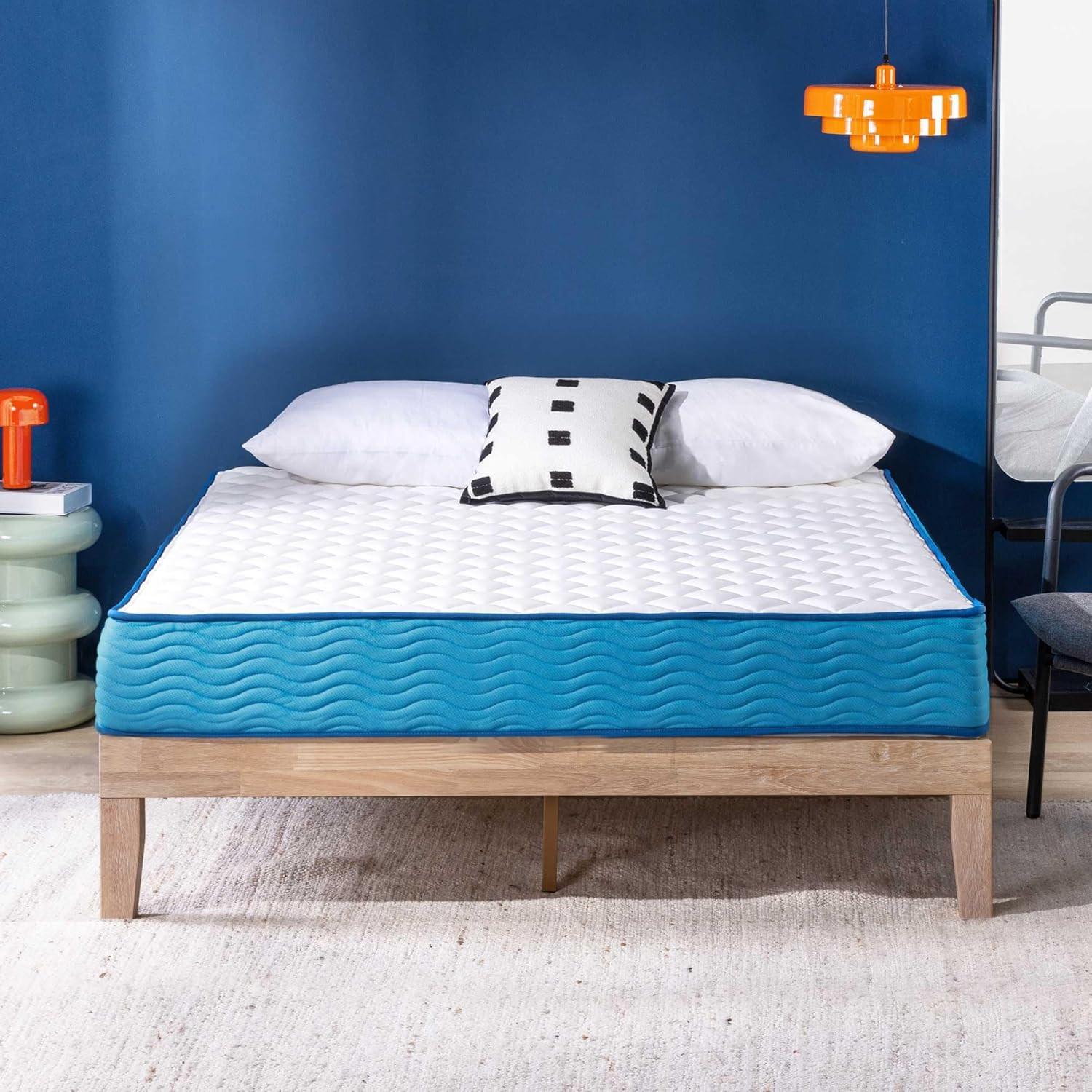 10″ Twin Hybrid Mattress – Supportive Foam & Pocketed Coils, Safe & Comfy