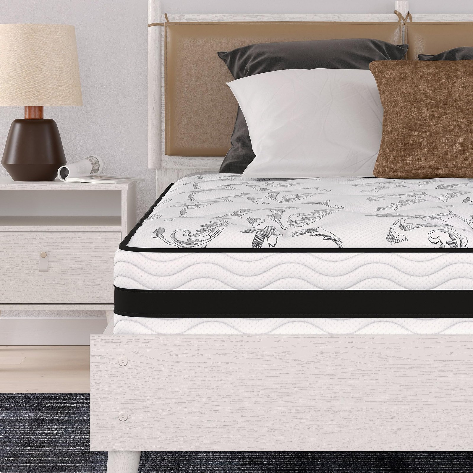 Queen Size Chime 8 Inch Medium Firm Innerspring Mattress with Pressure Relief…