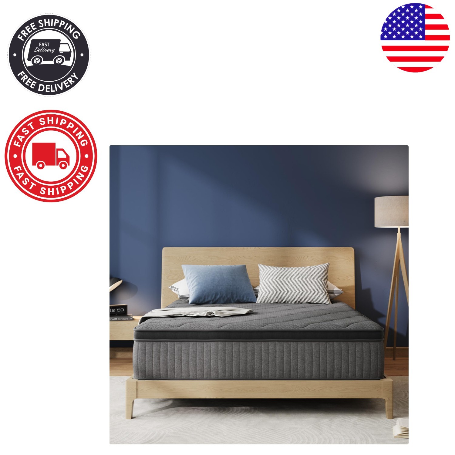 Cooling Gel Memory Foam Twin Mattress – 10-Inch Hybrid with Low Motion Transfer