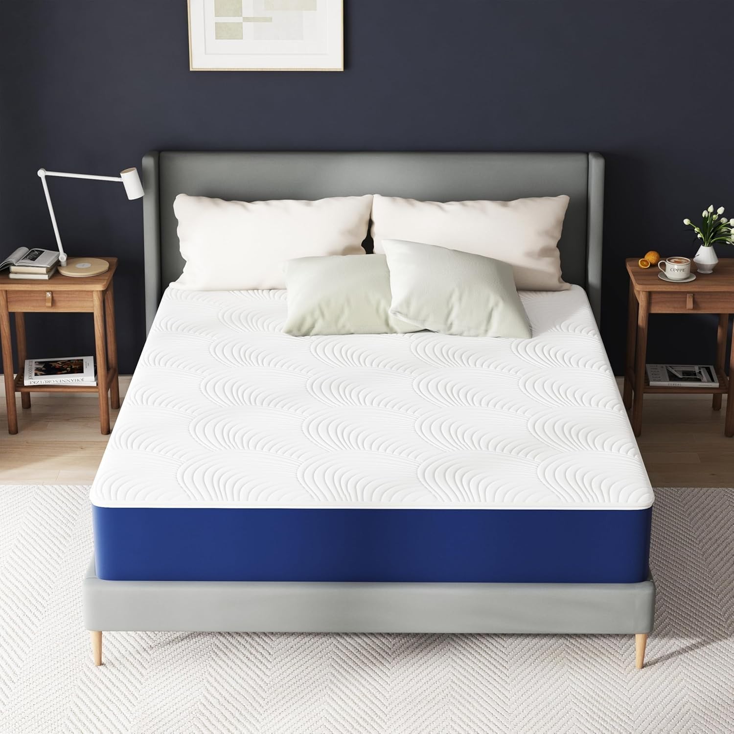 12″ Queen Mattress – Cooling Memory Foam, Firm Support & Washable Cover