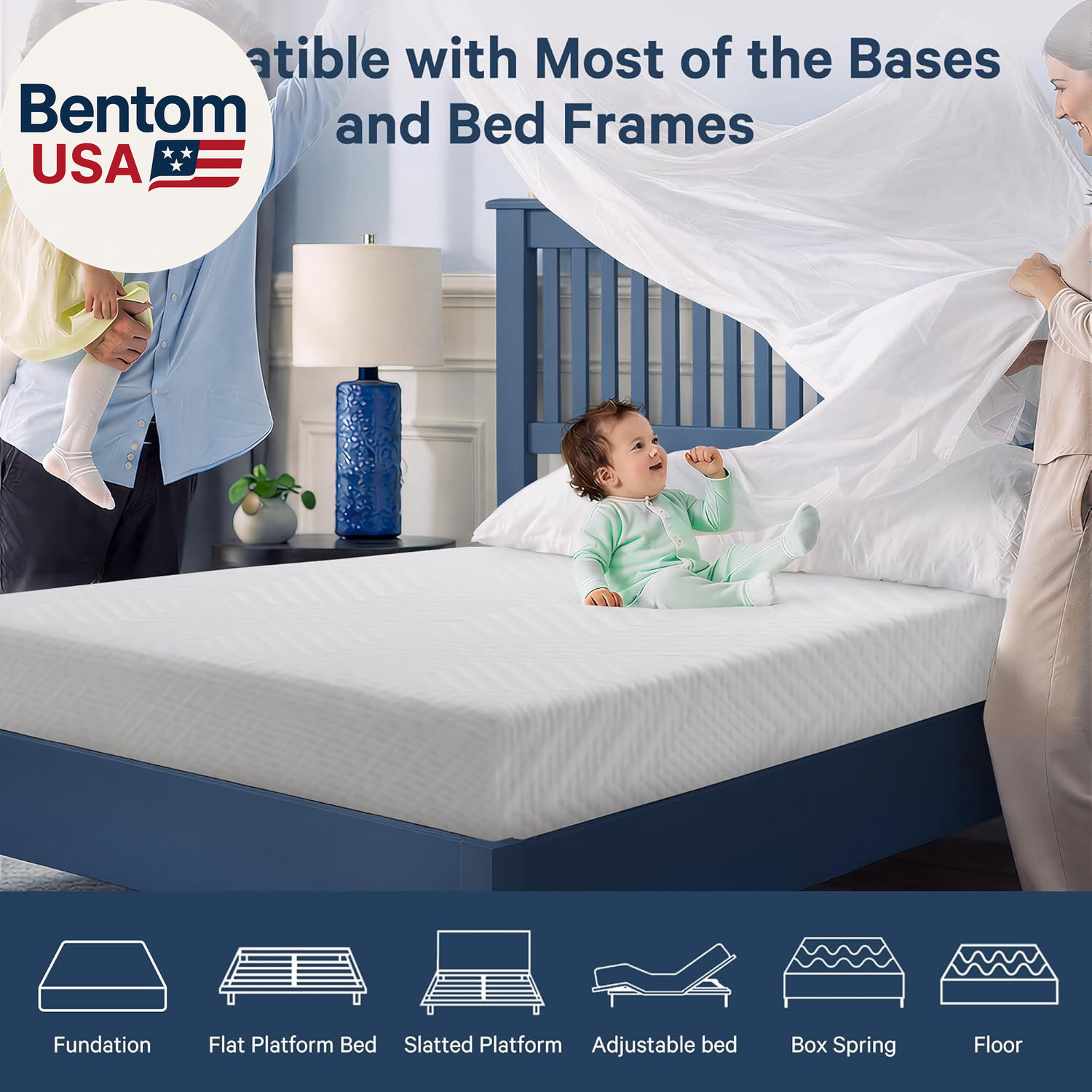 6 Inch Twin Mattress for Kids, Memory Foam Mattress in a Box with Cooling Gel, M