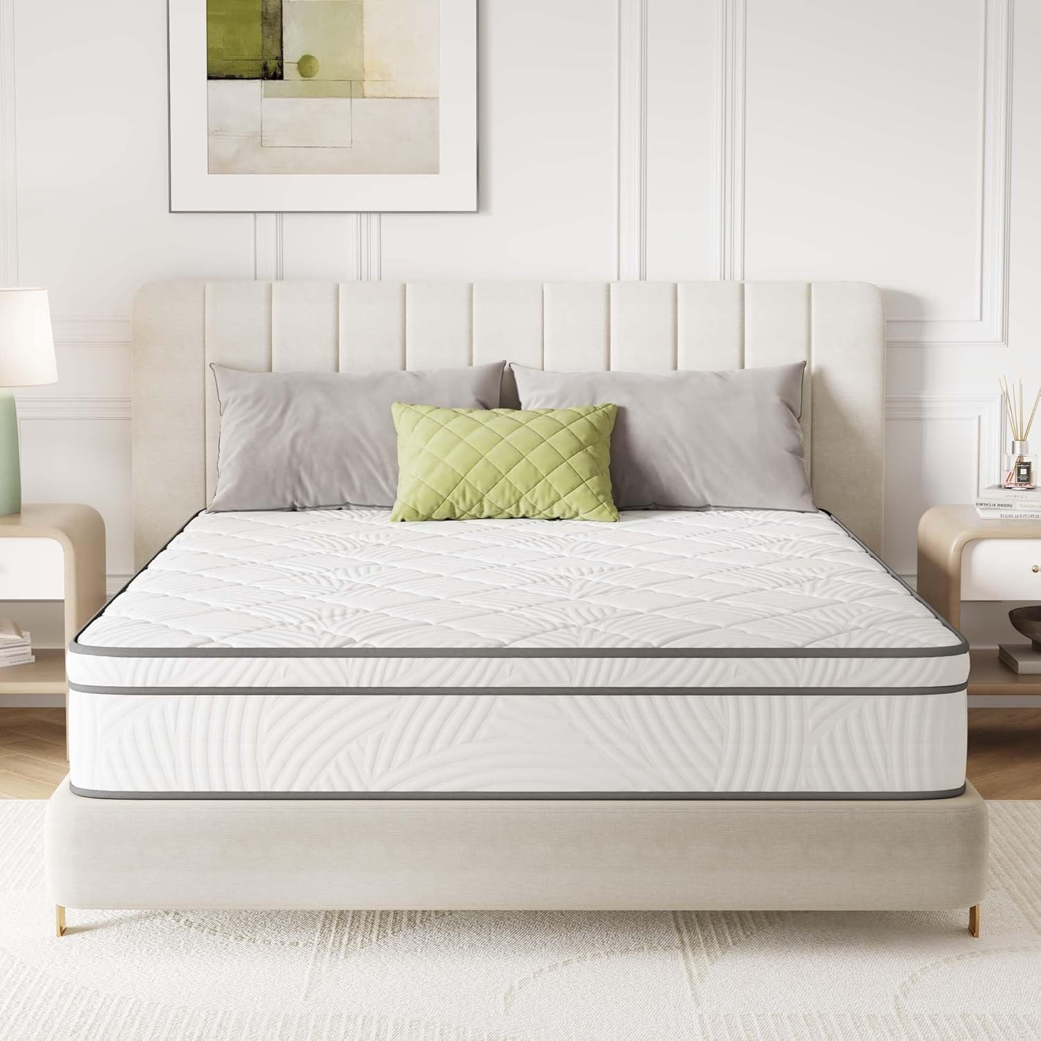 Queen Mattress 12 Inch, Hybrid Mattress Queen Size with Comfy Support, Bed Mattr