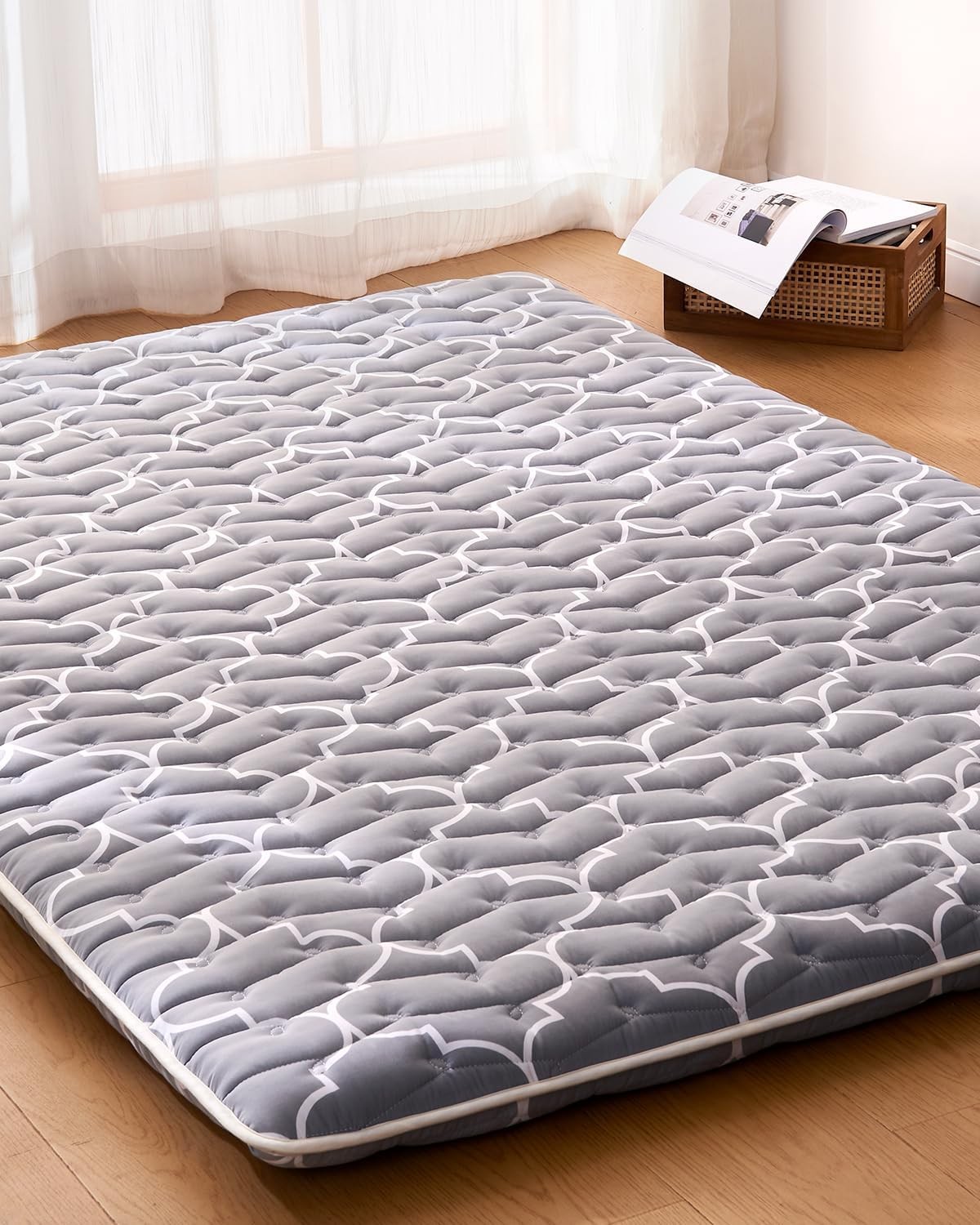 6th Generation Japanese Floor Futon Mattress Extra-Thick 9-Layer Modern Futon W/