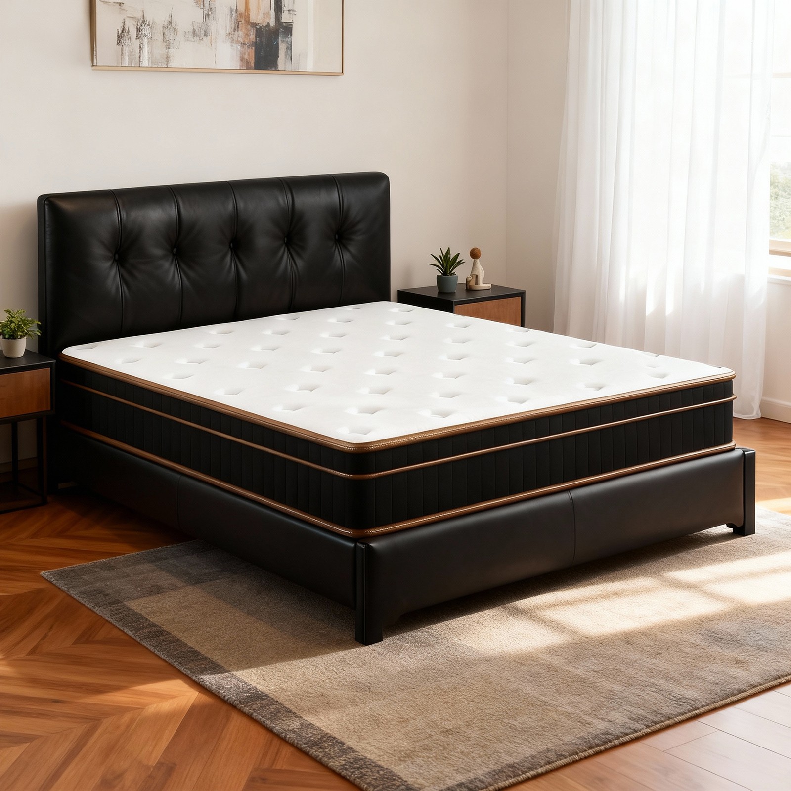 12 Inch Full Mattress Innerspring Spring Hybrid Bed Medium Firm Support Bedroom