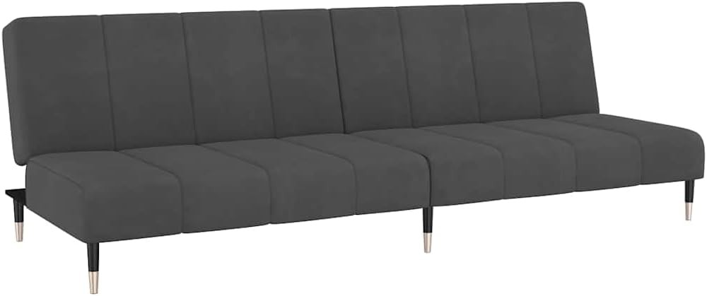 2-Seater Sofa Bed Convertible Sleeper Sofa for Small Space, Dark Gray