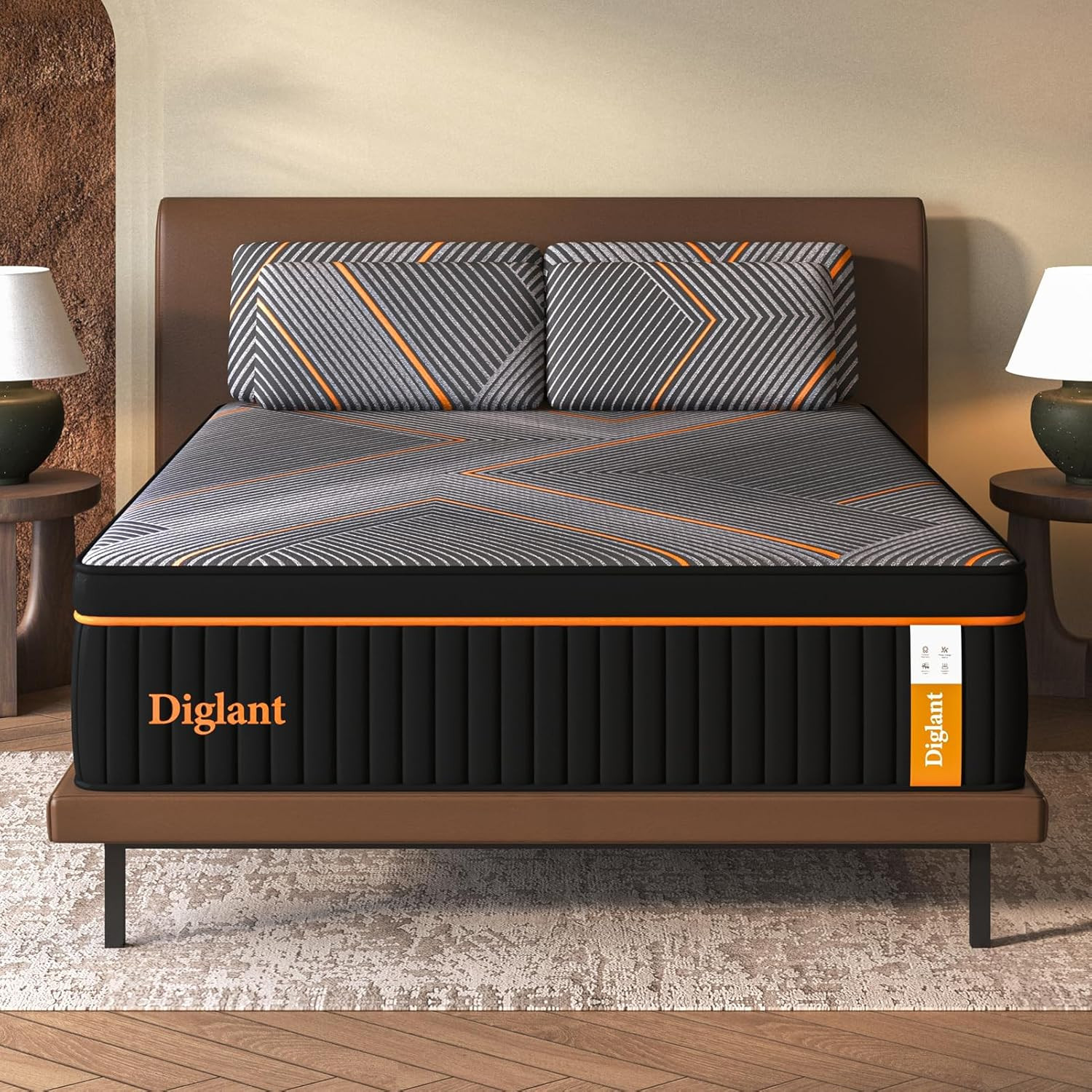 Queen Mattress, 14 Inch Plush Hybrid Mattress Memory Foam with Individually Pock