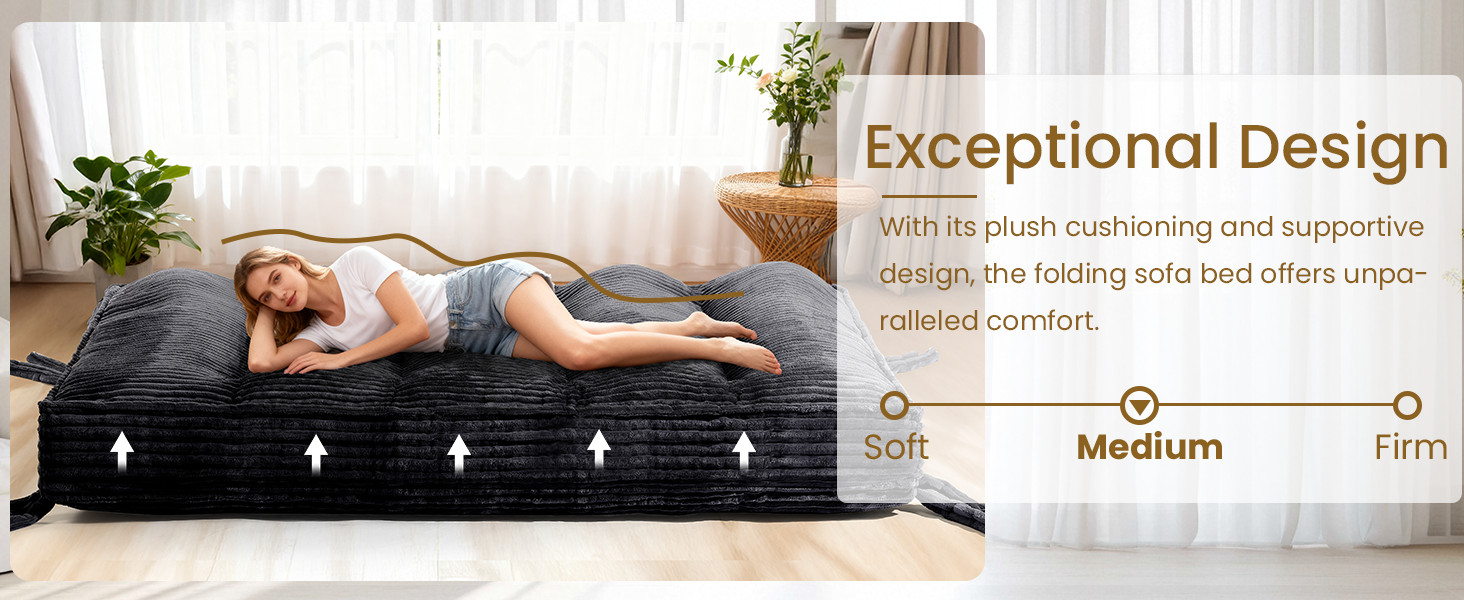 10″ Futon Mattr Queen Size, Ultra Thi Futons Sofa Couch Bed Sleeper