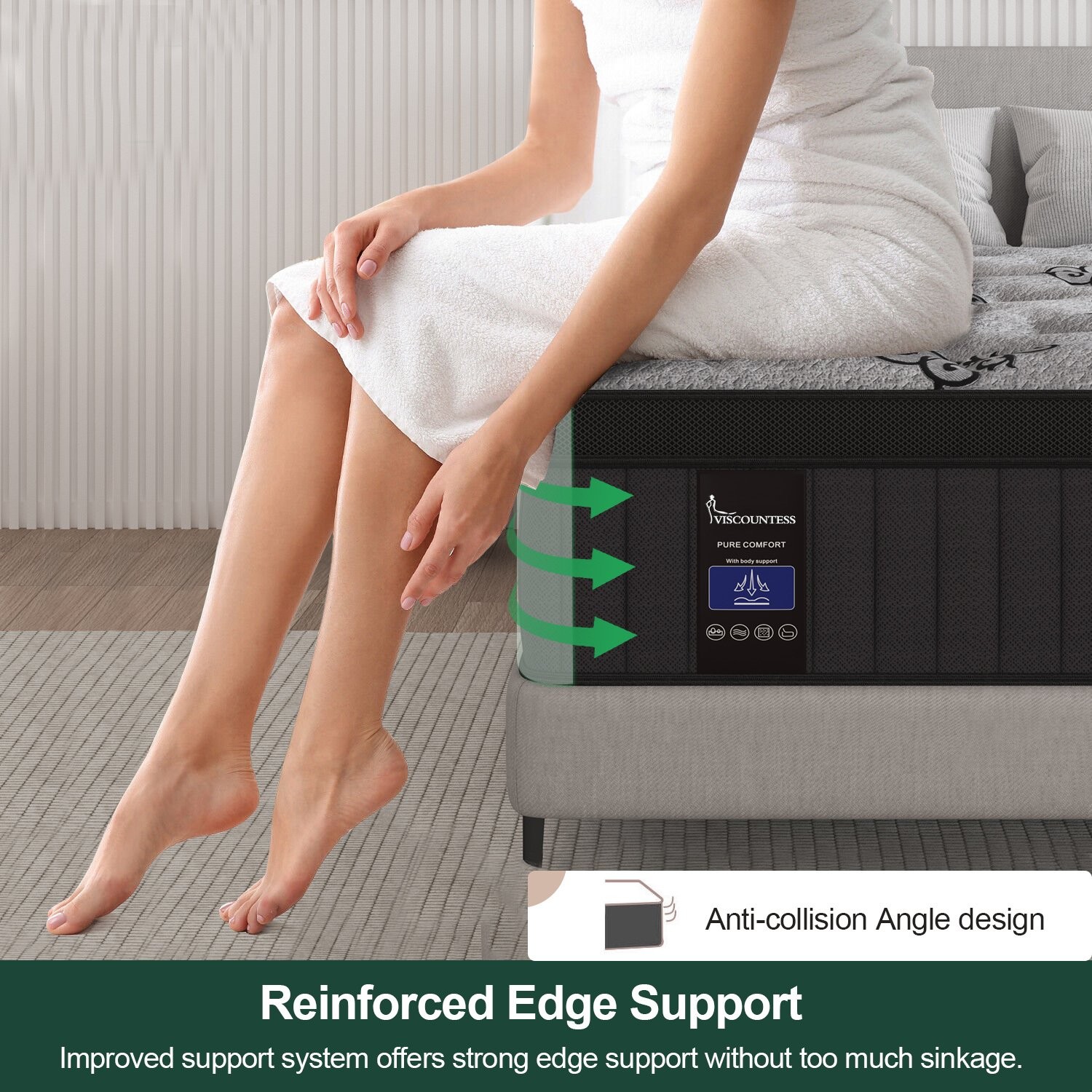 9″ 12″ 14″Gel Memory Foam Hybrid Spring Mattress Twin Full Queen King in A Box