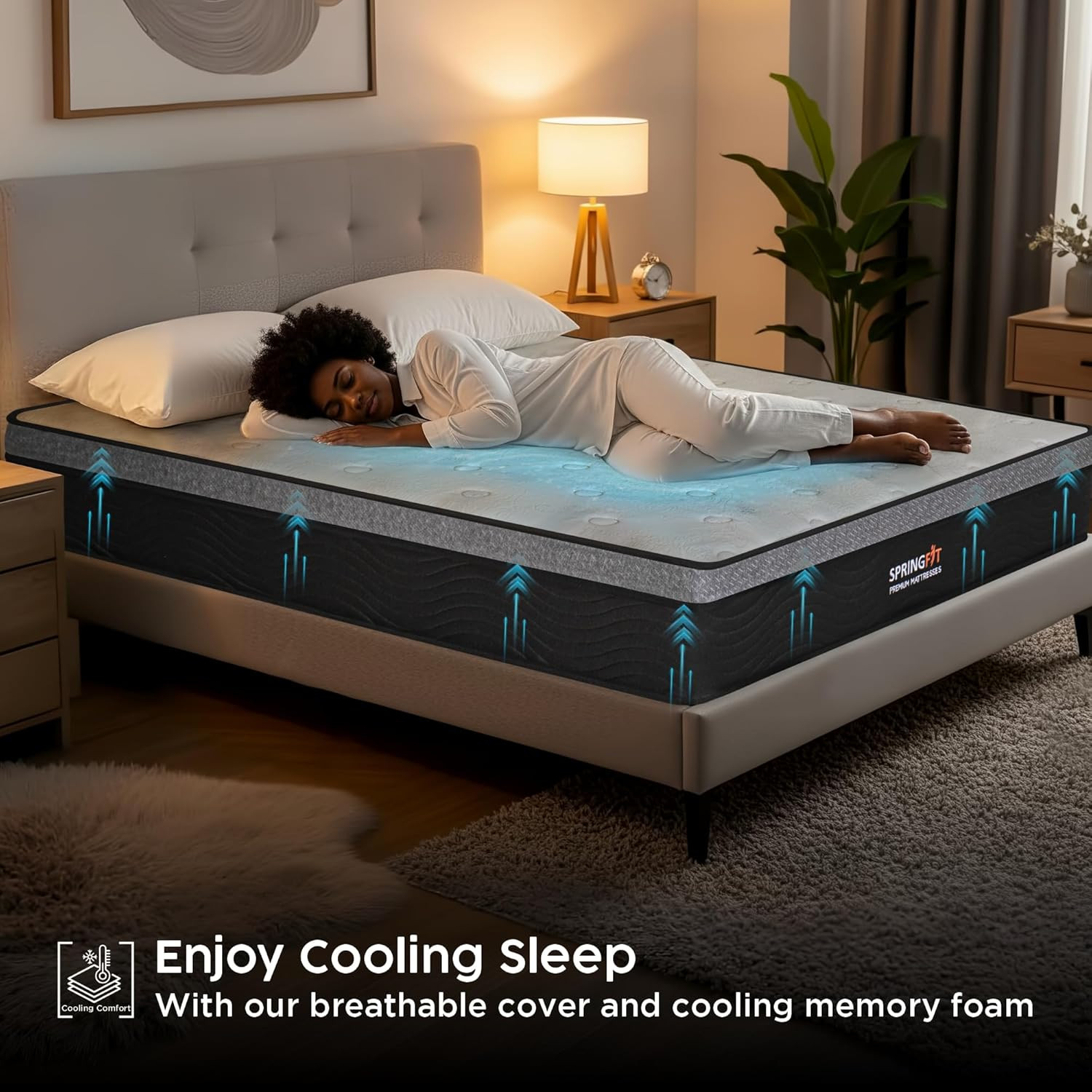 Medium Firm Queen Comfort Hybrid Pocket Spring Mattress – Certipur-Us Approved