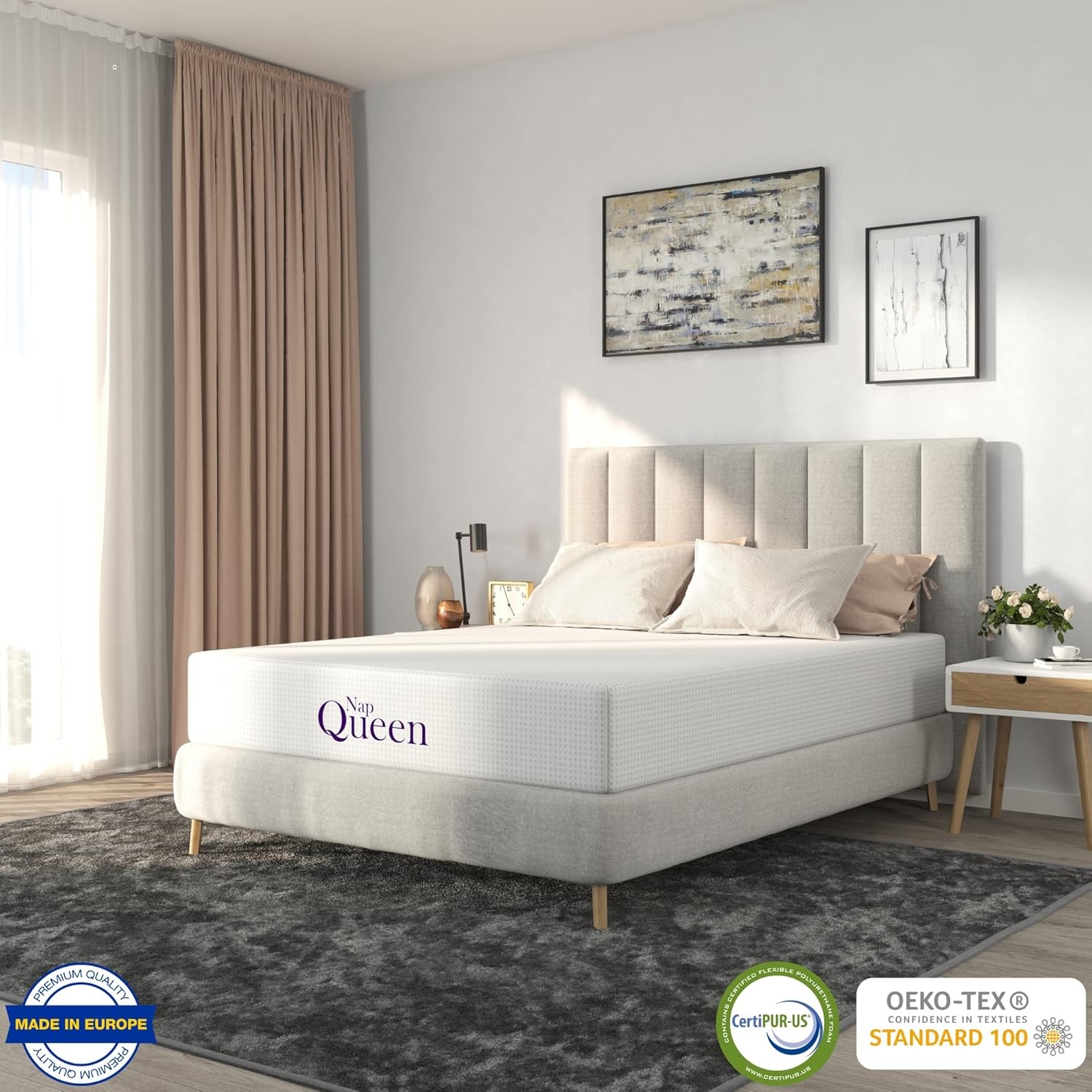 8 to 12 Inch Full Size Mattress, Bamboo Charcoal Memory Foam Mattress