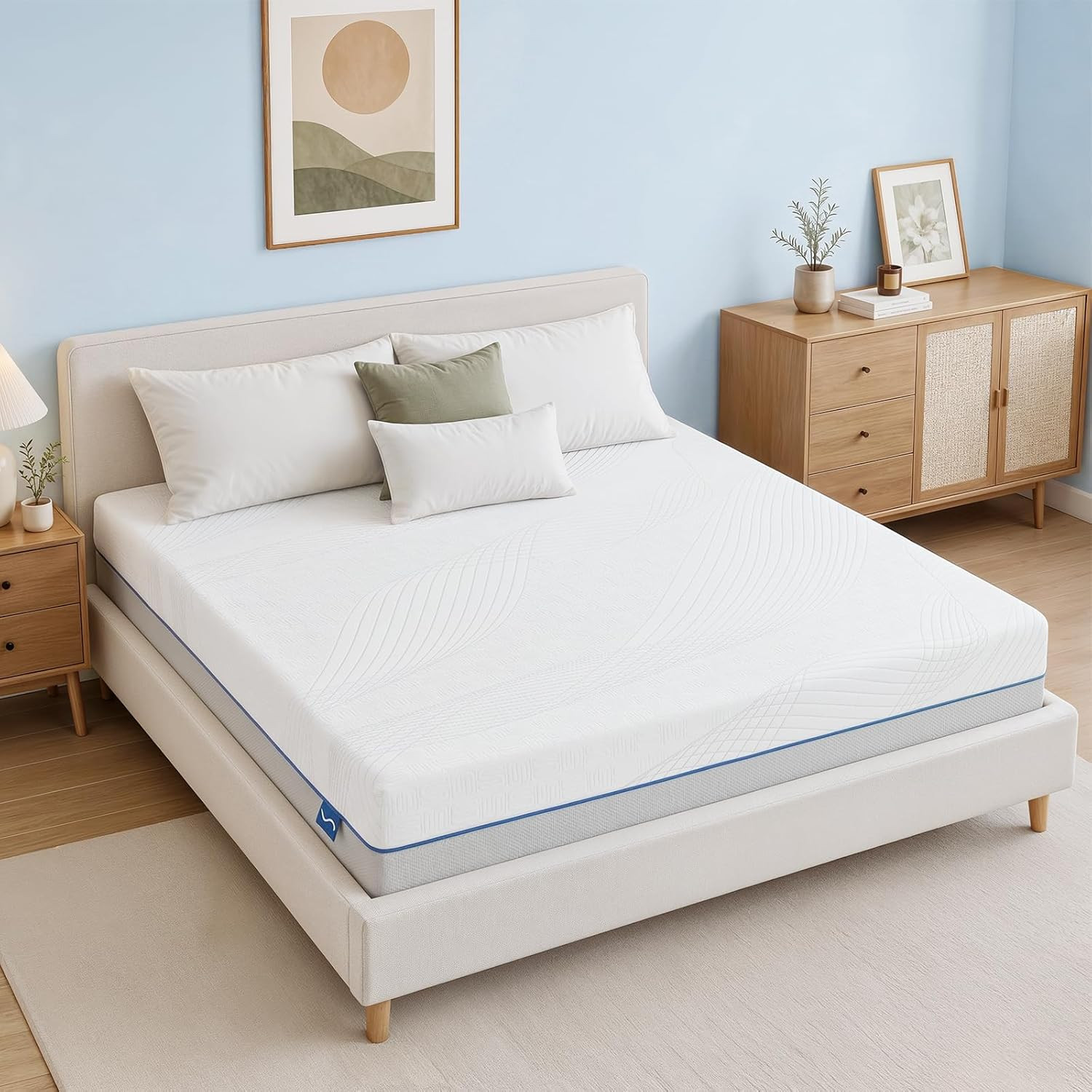 Medium Firm 10 Inch Full Mattress Memory Foam Mattress, in a Box with Gel Foam a