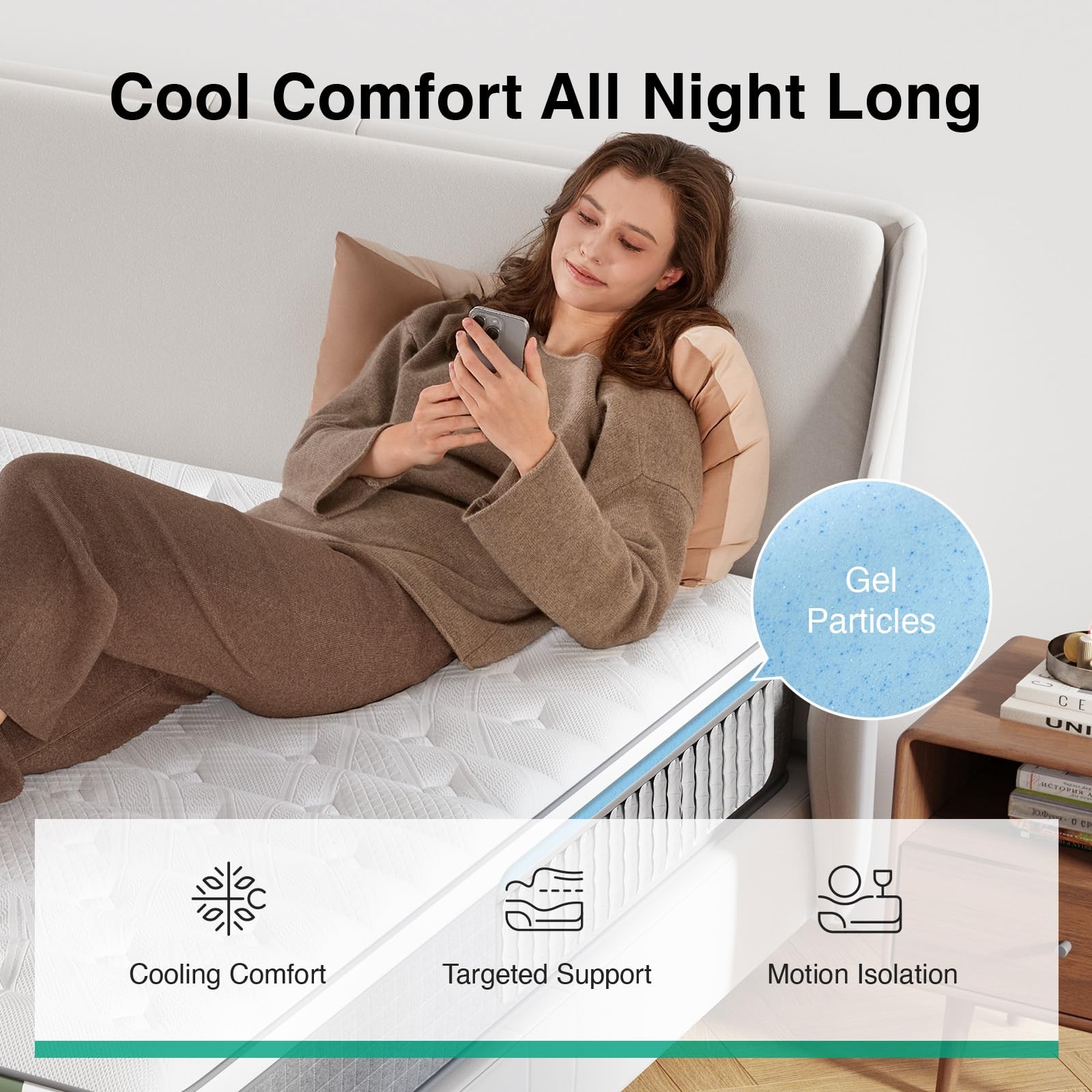 Twin Mattress 10 Inch,Twin Size Hybrid Mattress with Individually Wrapped Coi…