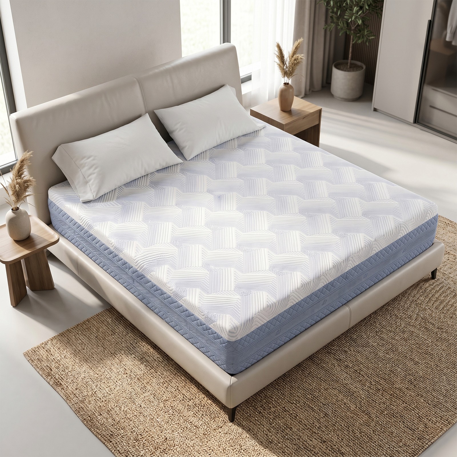 King Size Memory Foam Mattress CertiPUR-US & CFR-1633 Certified Safe Foam Bed