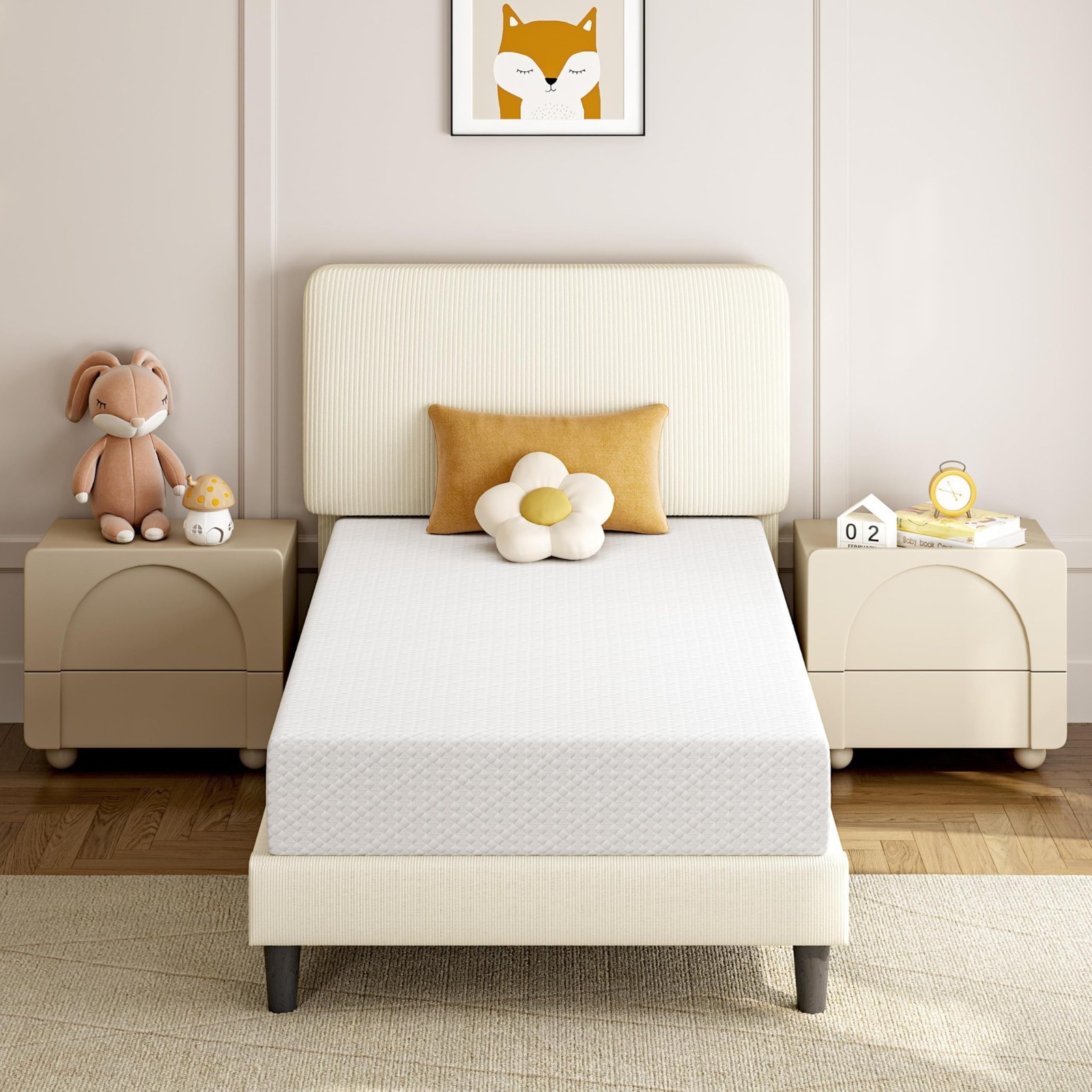 8″ Twin Mattress – 3 Layer Cooling Gel Memory Foam, Medium Firm, CertiPUR-US, Fr